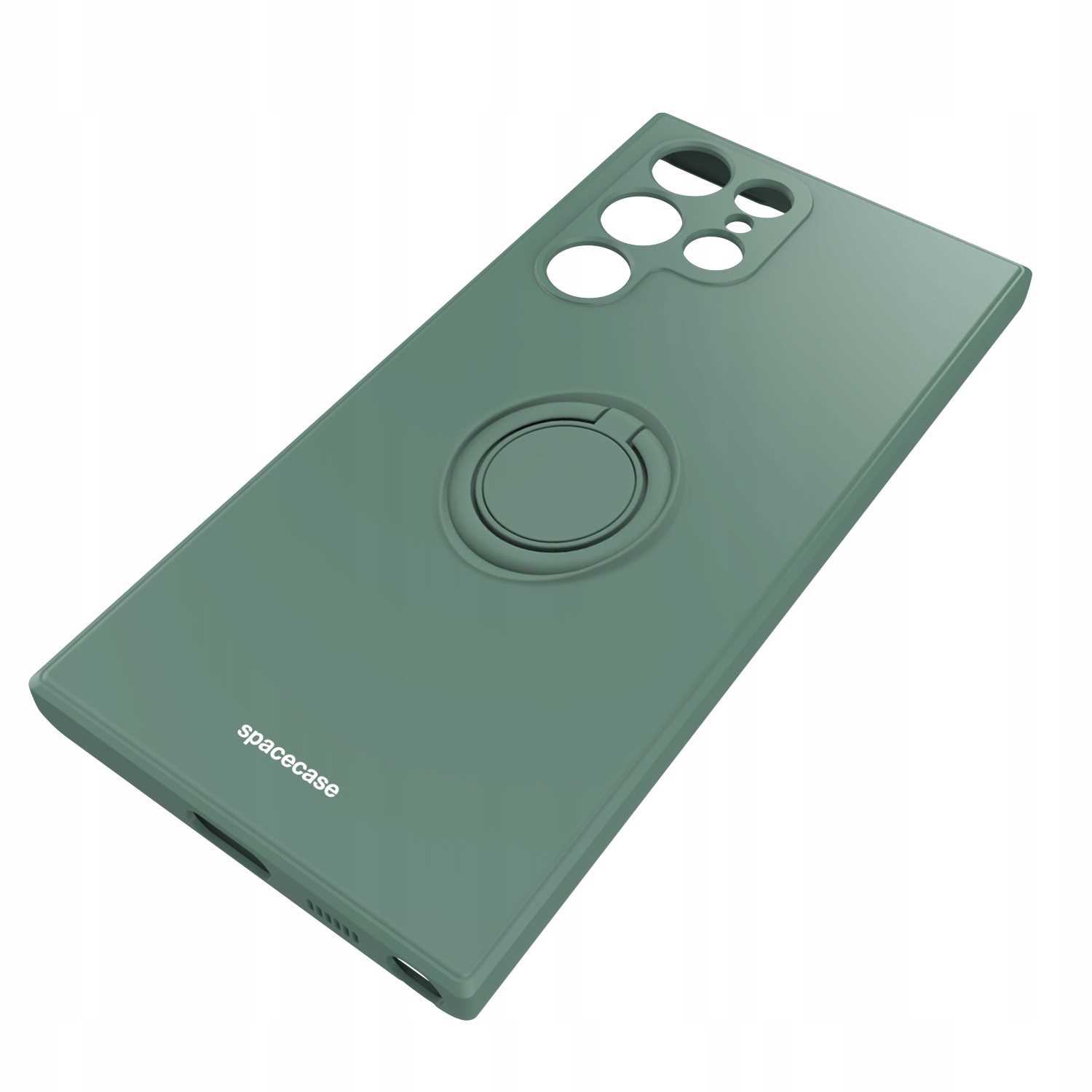 Spacecase Silicone Ring Galaxy S22 Ultra dark green