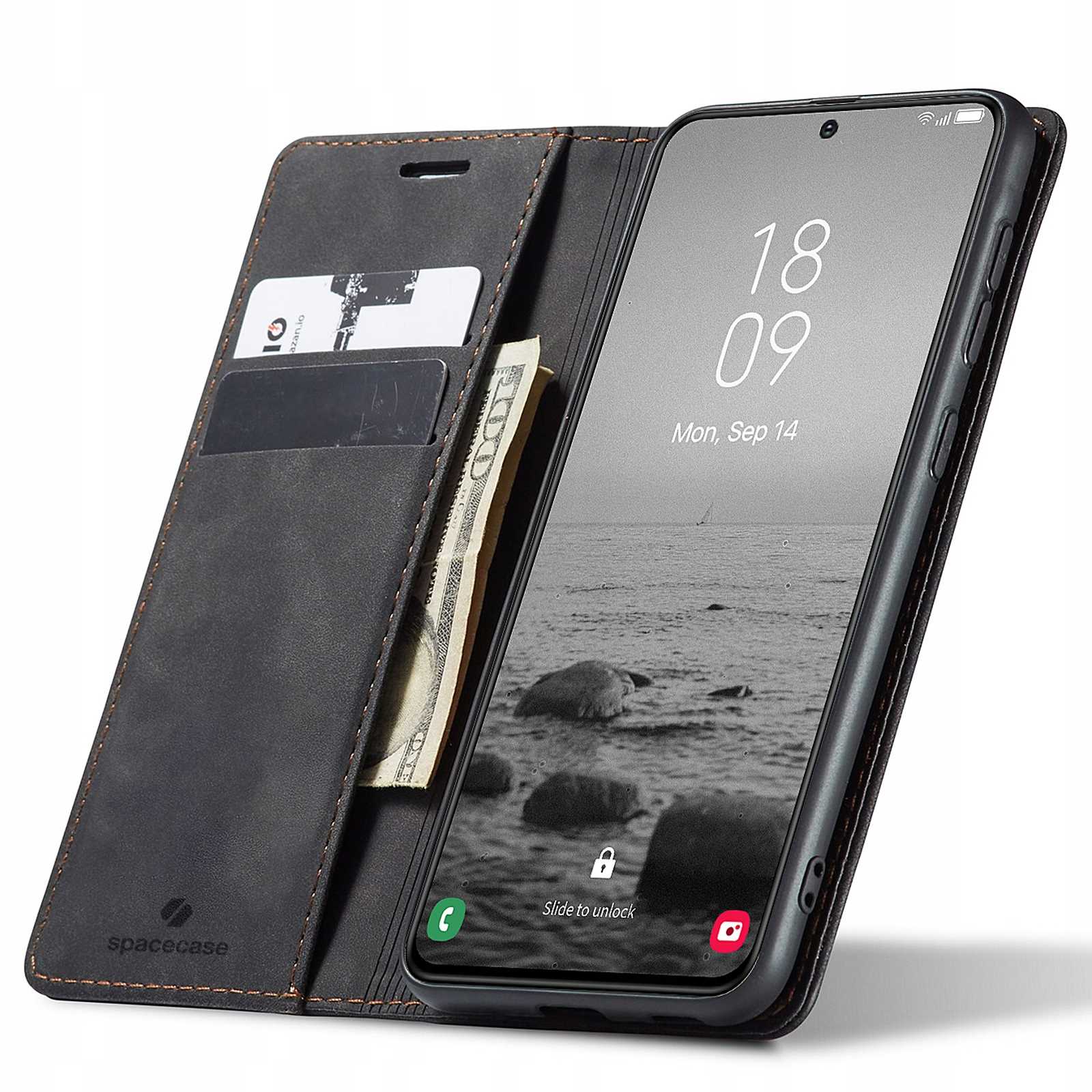 Spacecase Wallet Galaxy S23+ Black