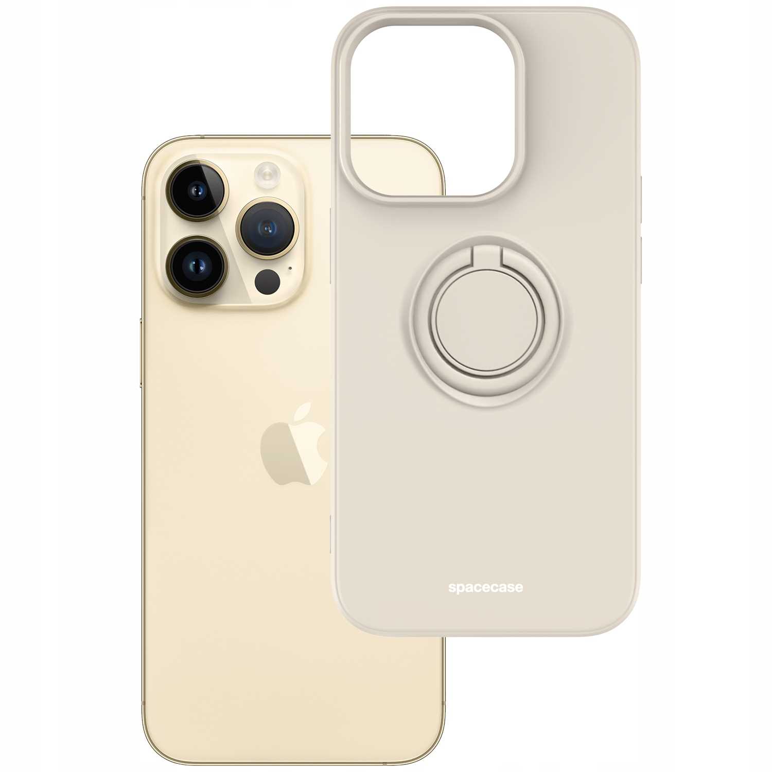 Spacecase Silicone Ring iPhone 14 Pro bone