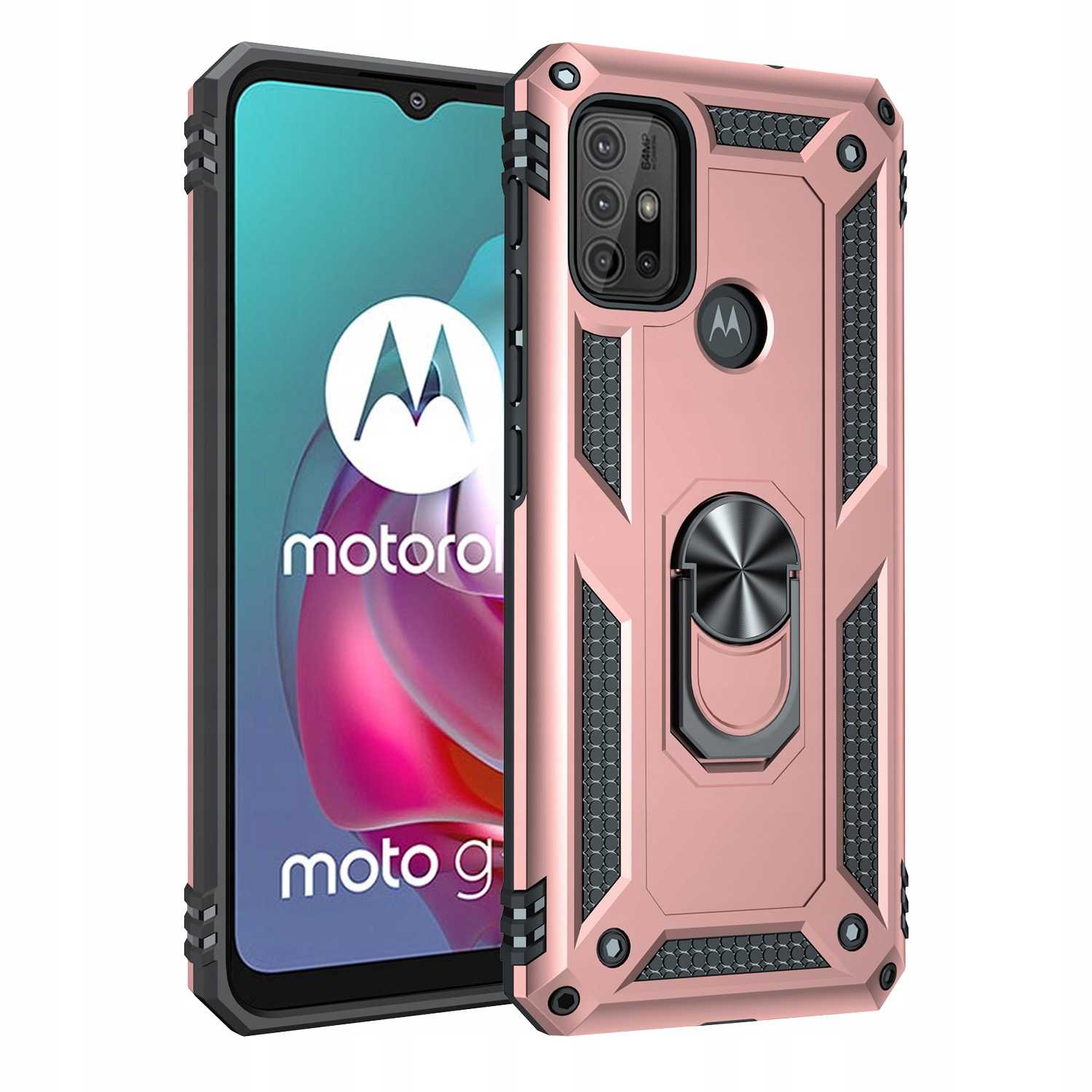 Spacecase Ring NX Motorola Moto G10/G30 różowy