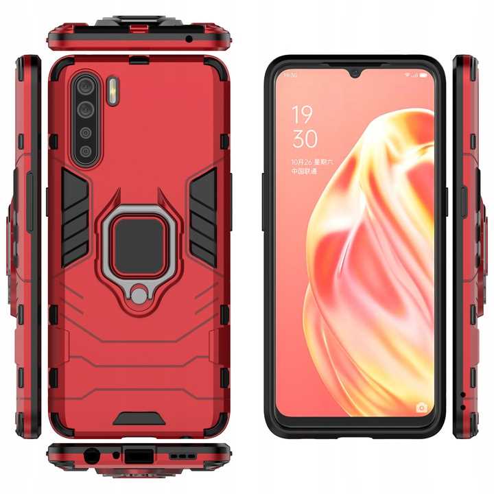 Spacecase X-Ring Oppo Reno 3 Czerwony