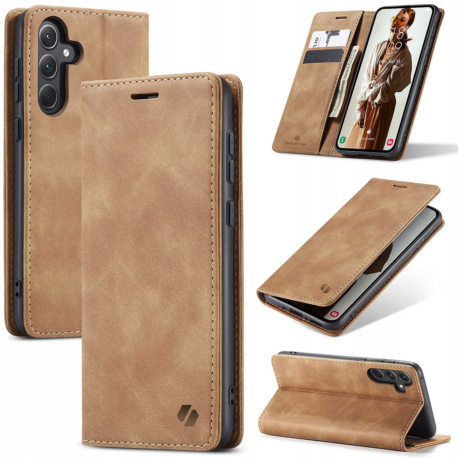 Spacecase Wallet Galaxy A32 5G Light Brown