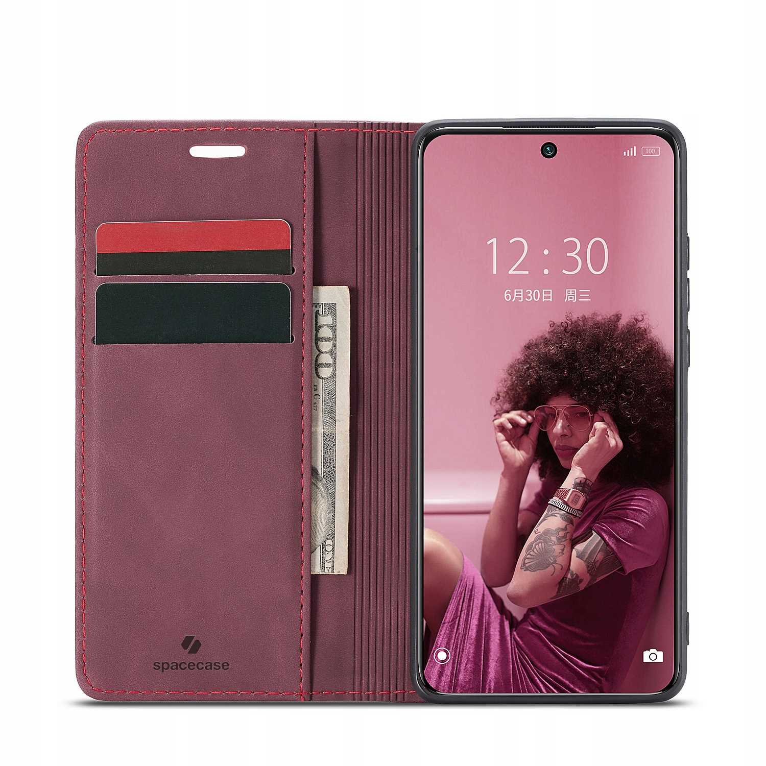Spacecase Wallet Redmi Note 10 Pro Red
