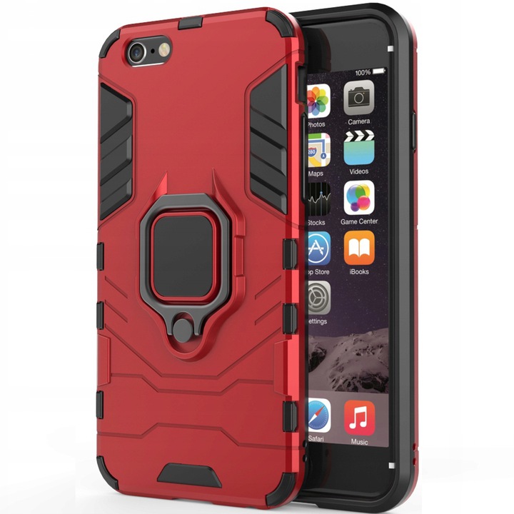 Spacecase X-Ring iPhone 6/6s Plus czerwony