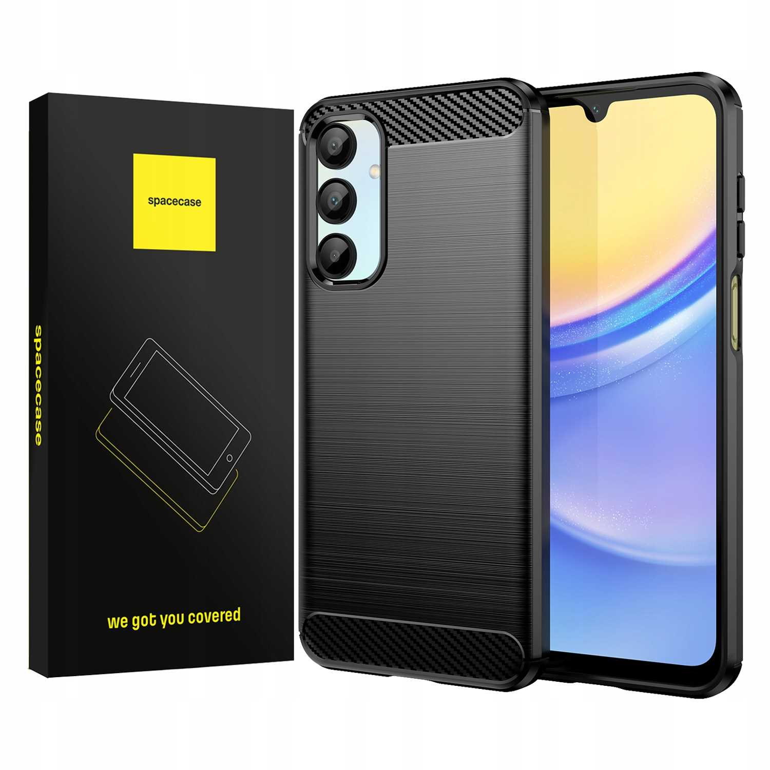Spacecase Carbon Galaxy A16 5G Black