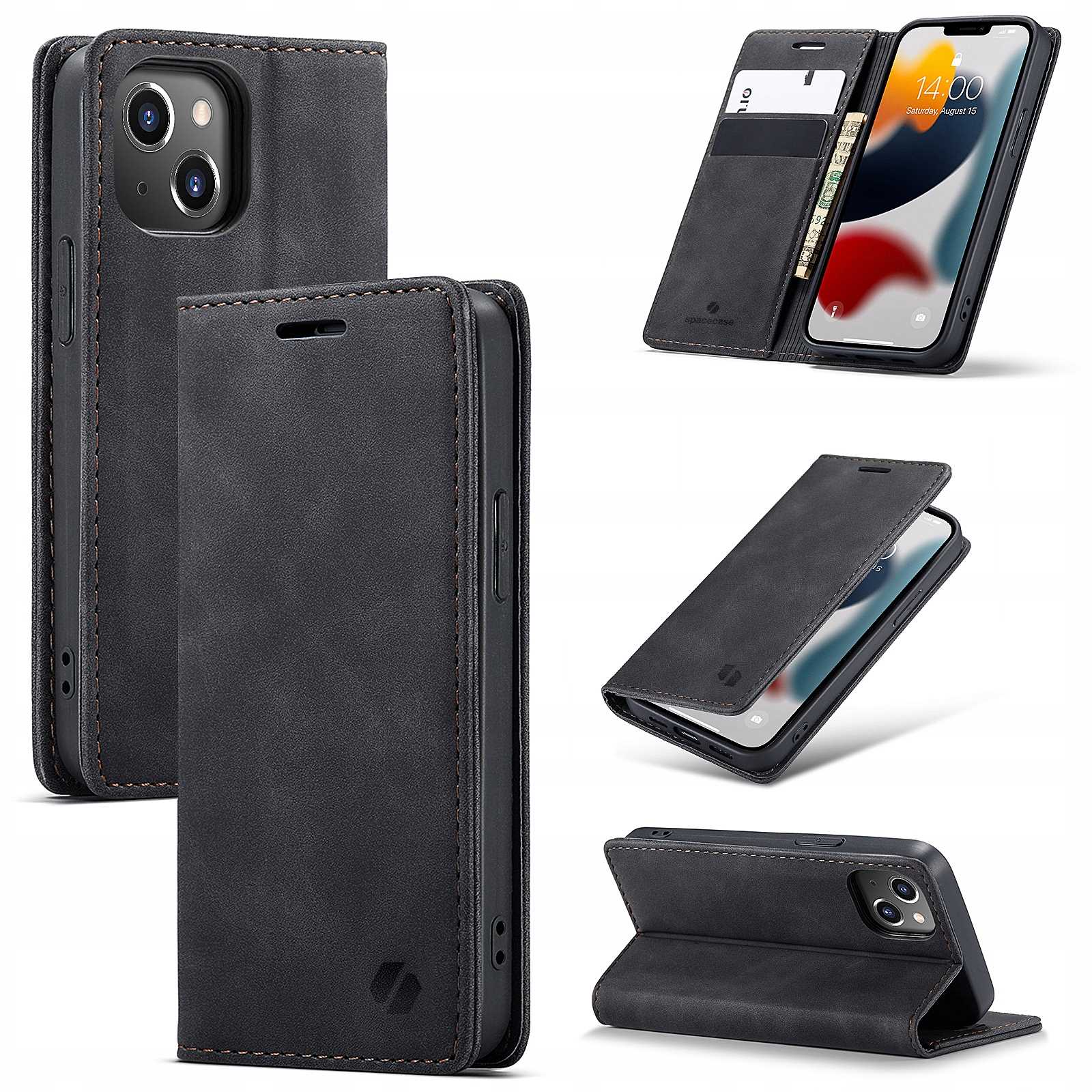 Spacecase Wallet iPhone 13 Mini black