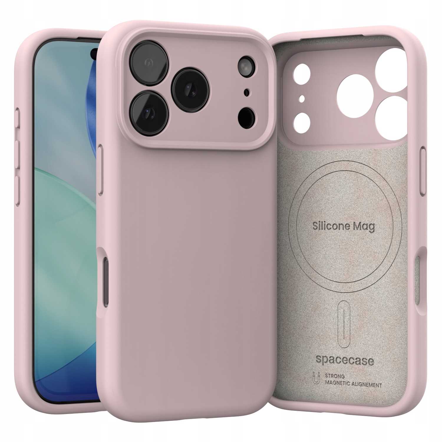 Spacecase Silicone Mag iPhone 17 Pro baby pink