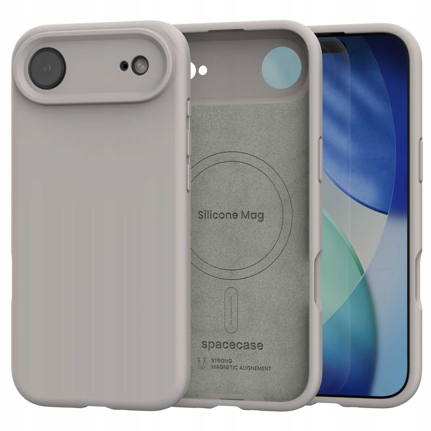 Spacecase Silicone Mag iPhone 17 Air stone
