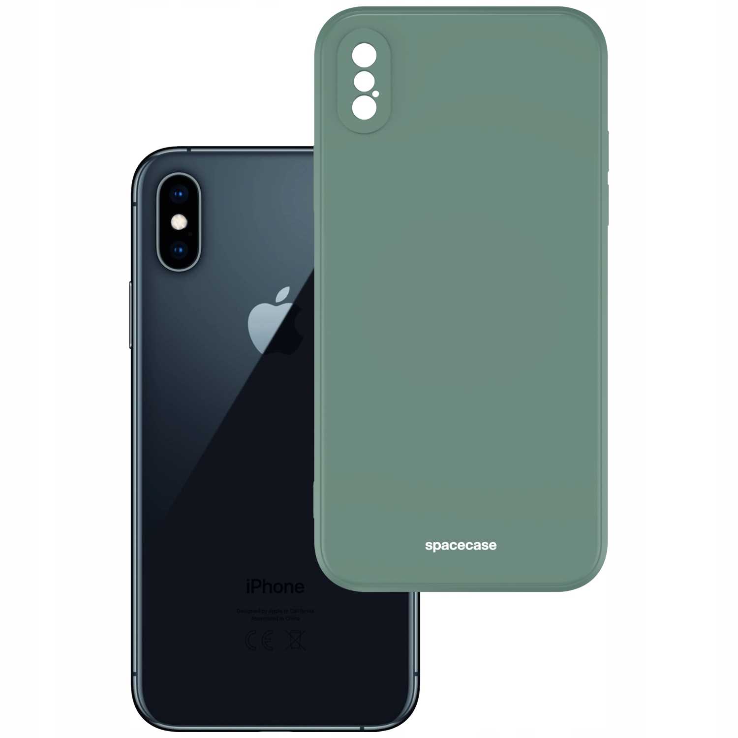 Spacecase Silicone Case iPhone XS Max dark green