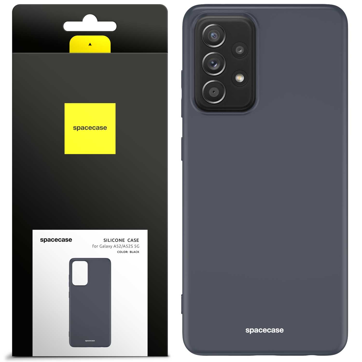 Spacecase Silicone Case Galaxy A52/A52S Black