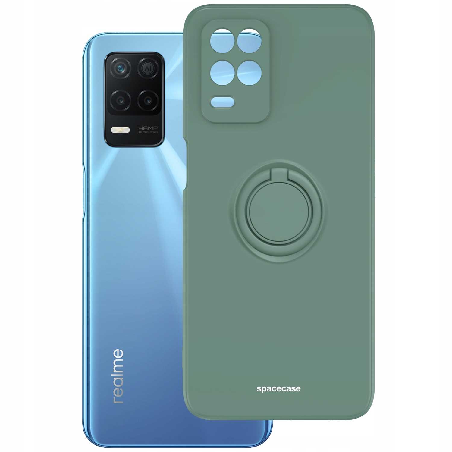 Spacecase Silicone Ring Realme 8 5G Dark Green