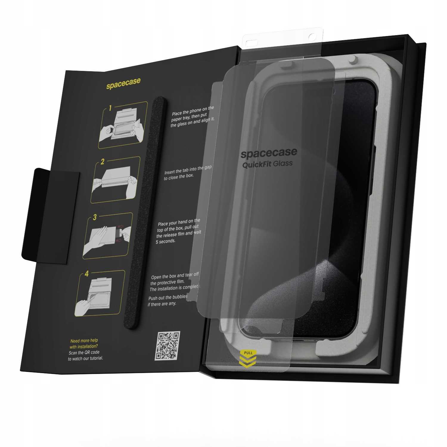 Spacecase Quickfit Privacy Glass Iphone 15 Pro Max