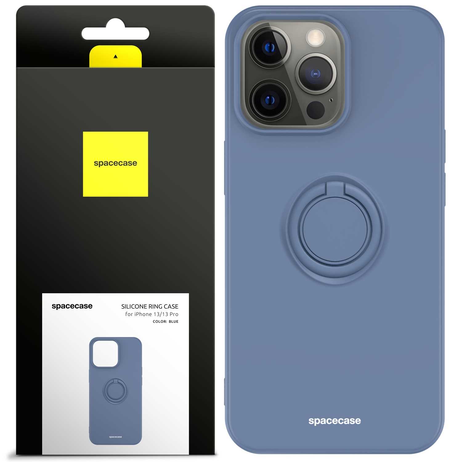 Spacecase Silicone Ring Iphone 13 Pro Blue