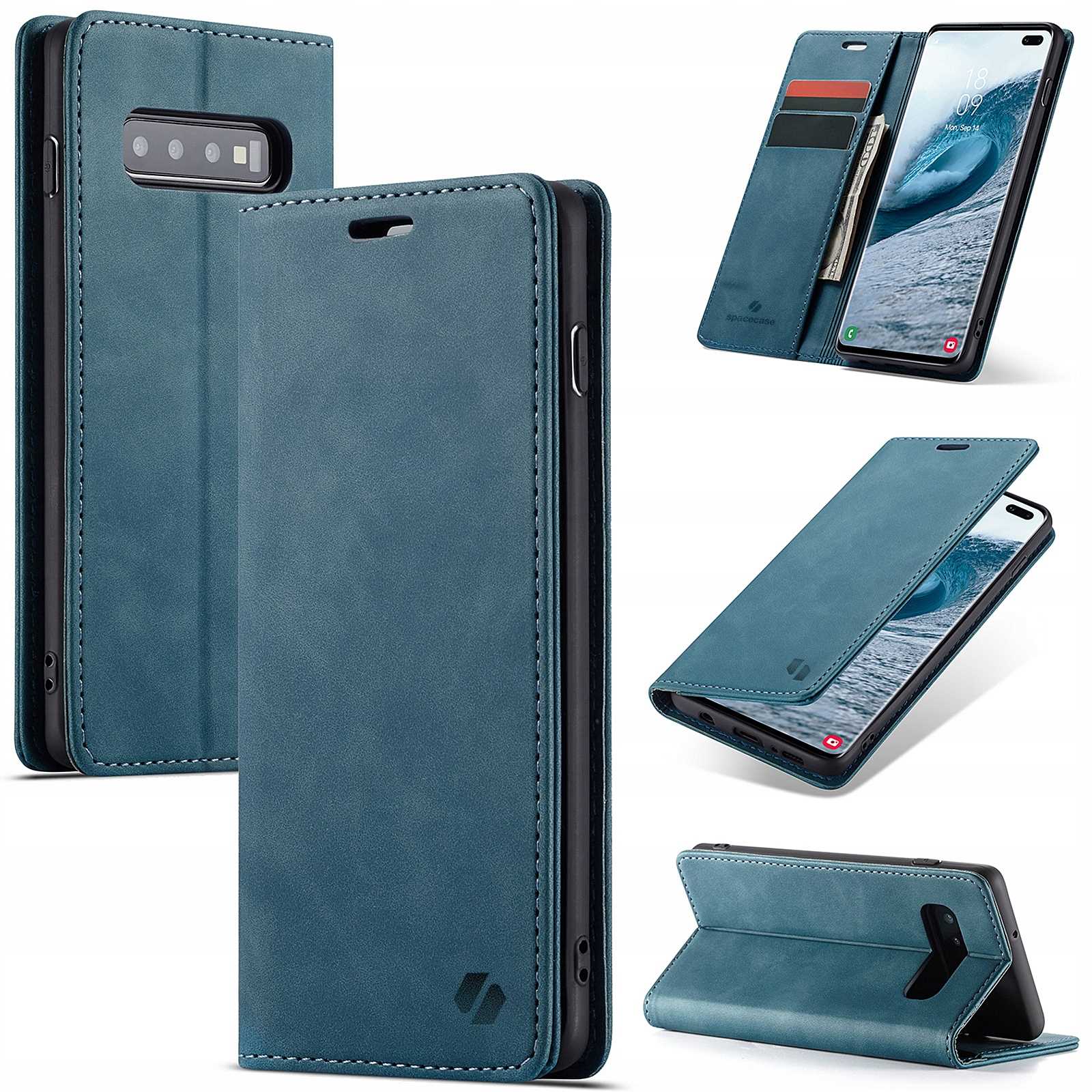 Spacecase Wallet Galaxy S10+ blue
