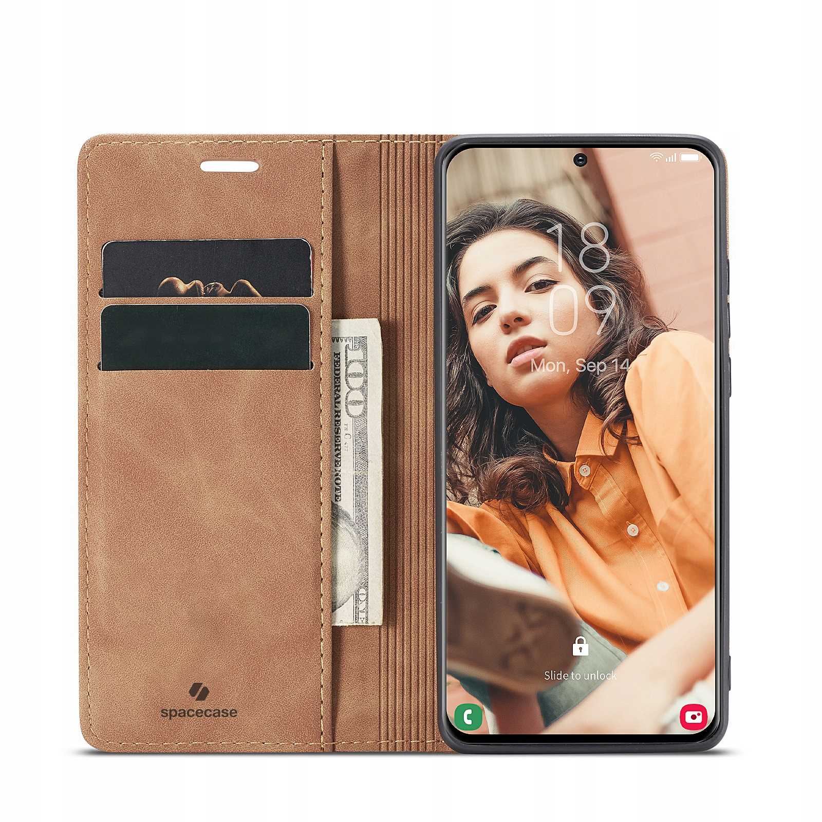 Spacecase Wallet Galaxy S21 Fe Light Brown