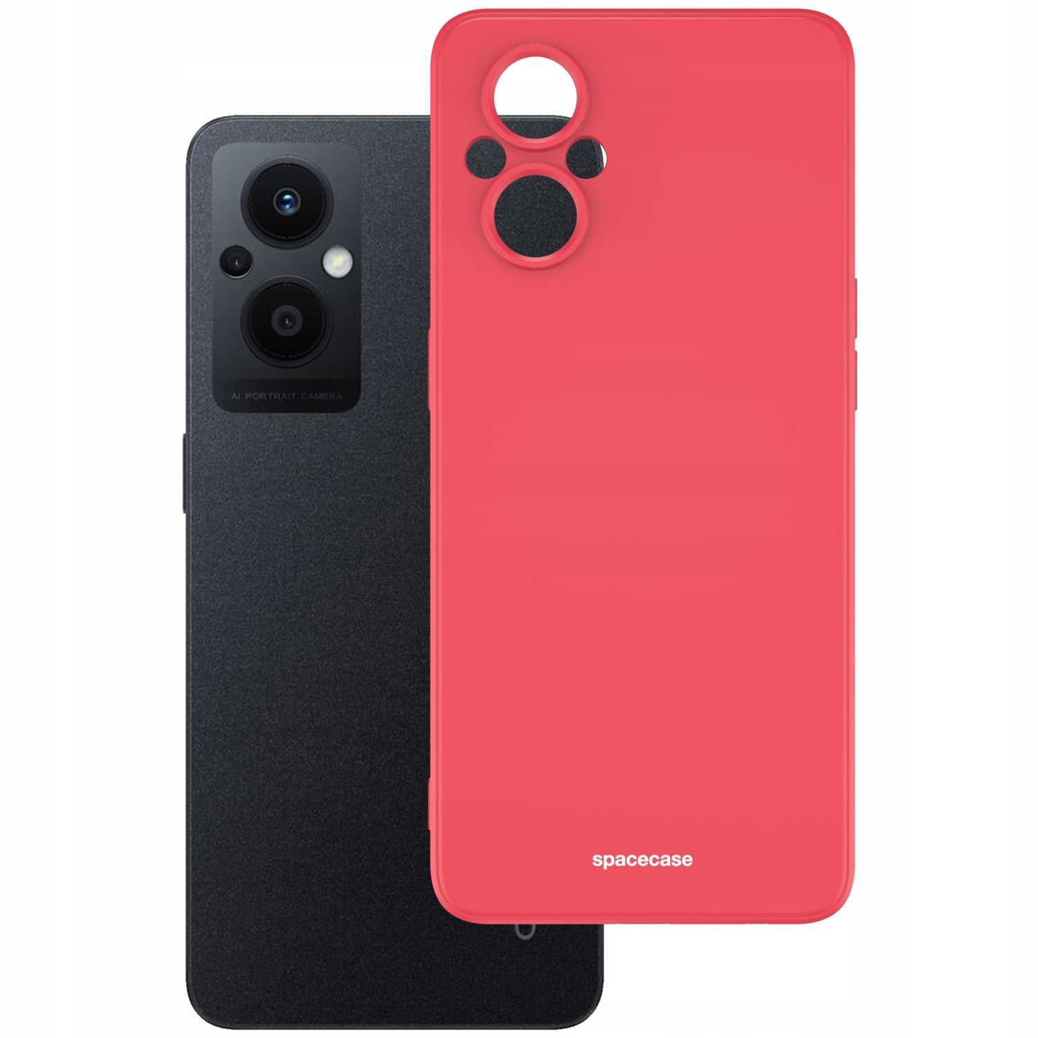 Spacecase Silicone Case Oppo Reno 7 Lite red