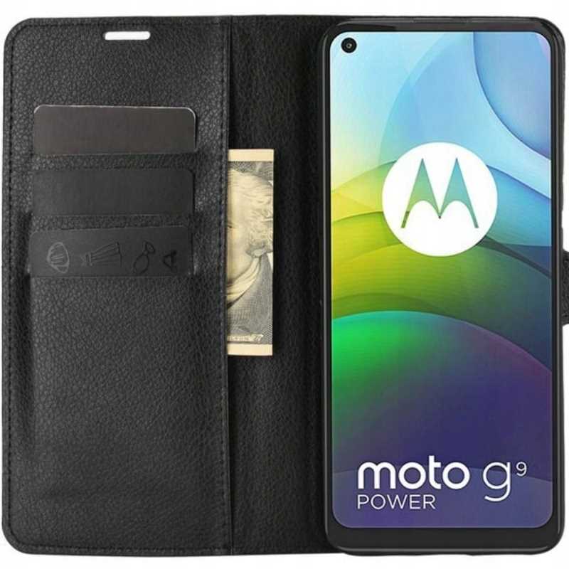 Litchi Moto G9 Power Czarny