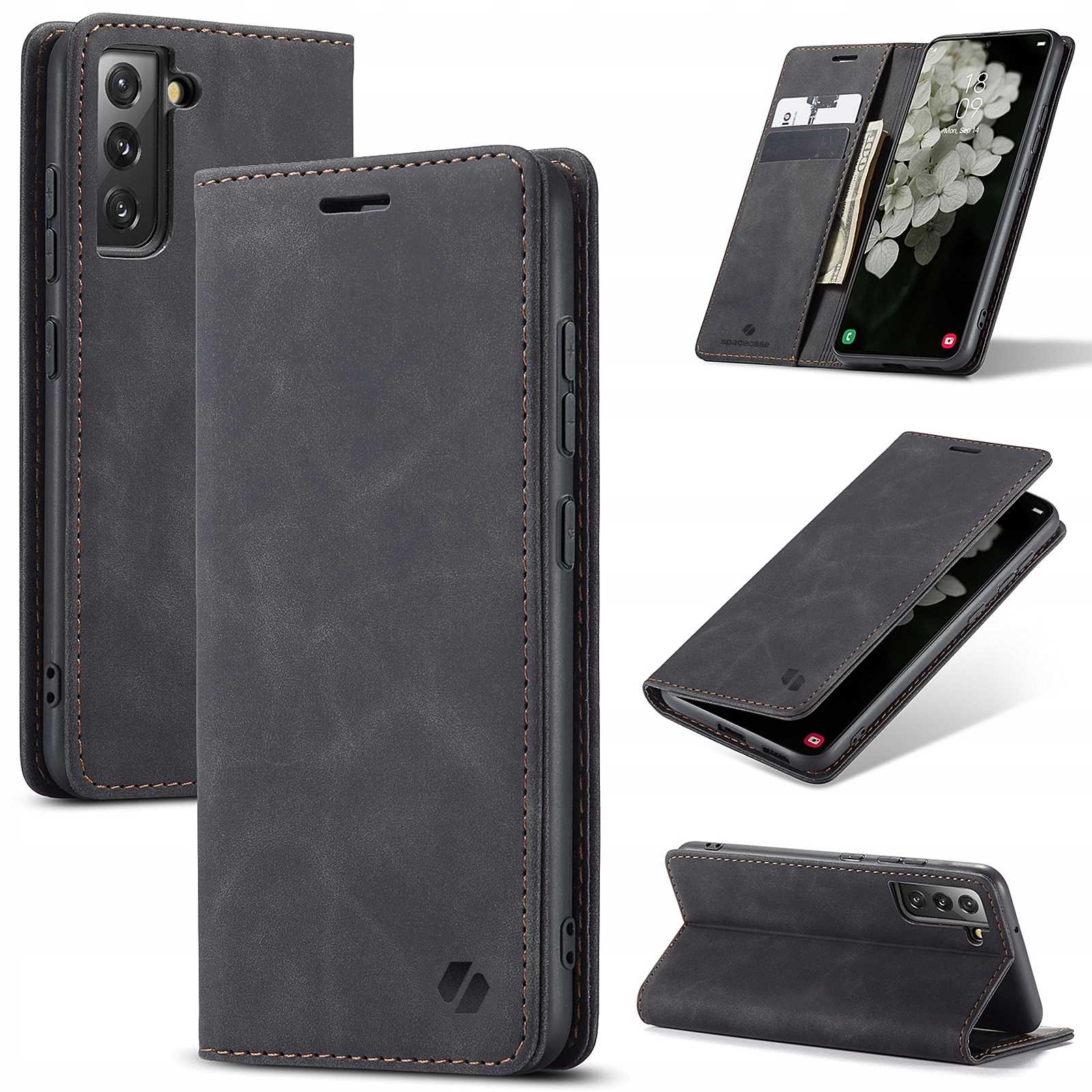Spacecase Wallet Galaxy S22+ black