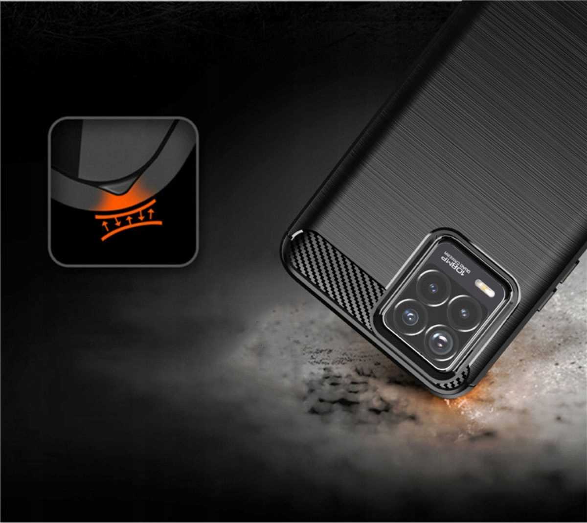 Spacecase Carbon Realme 8/8 Pro czarny