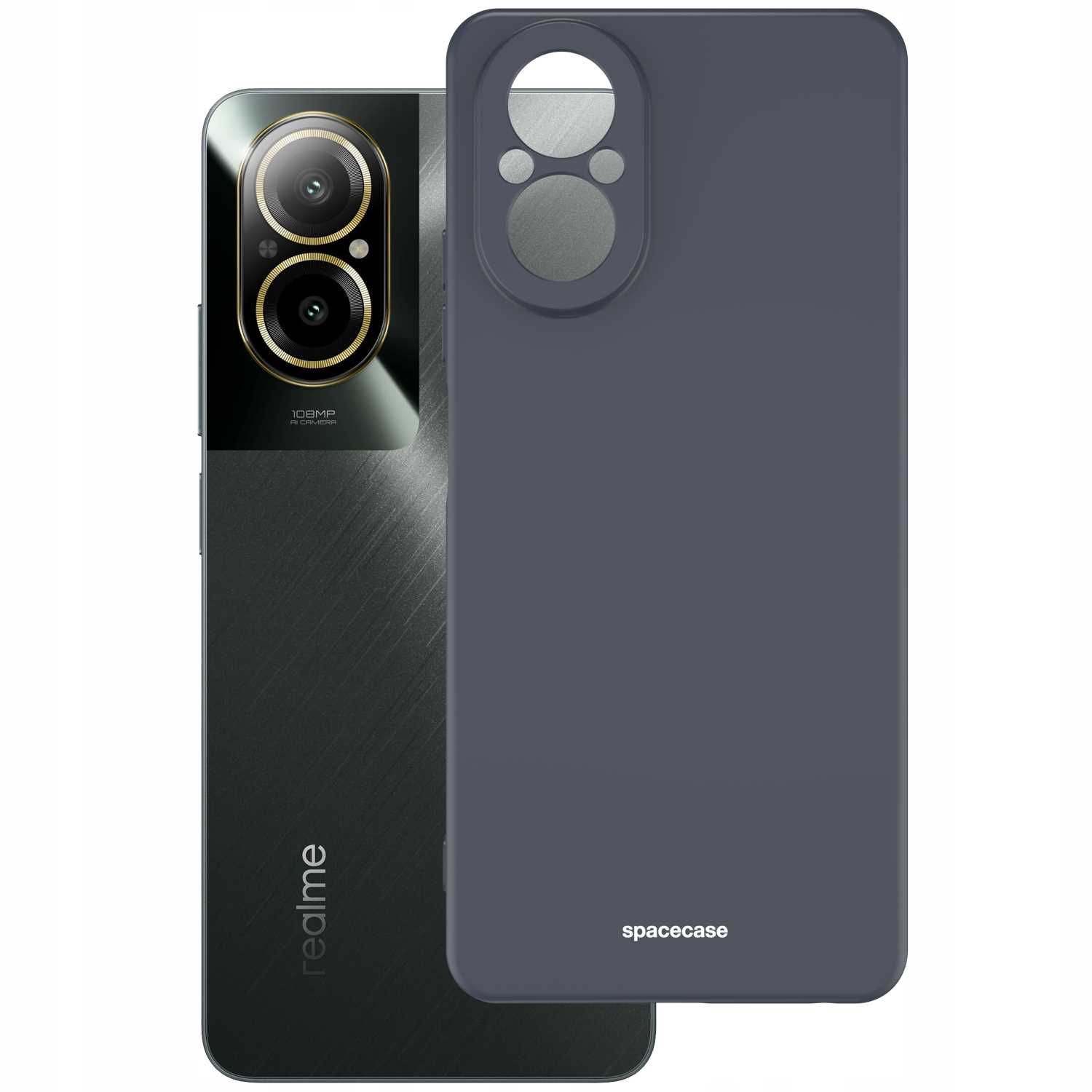 Spacecase Silicone Case Realme C67 Black