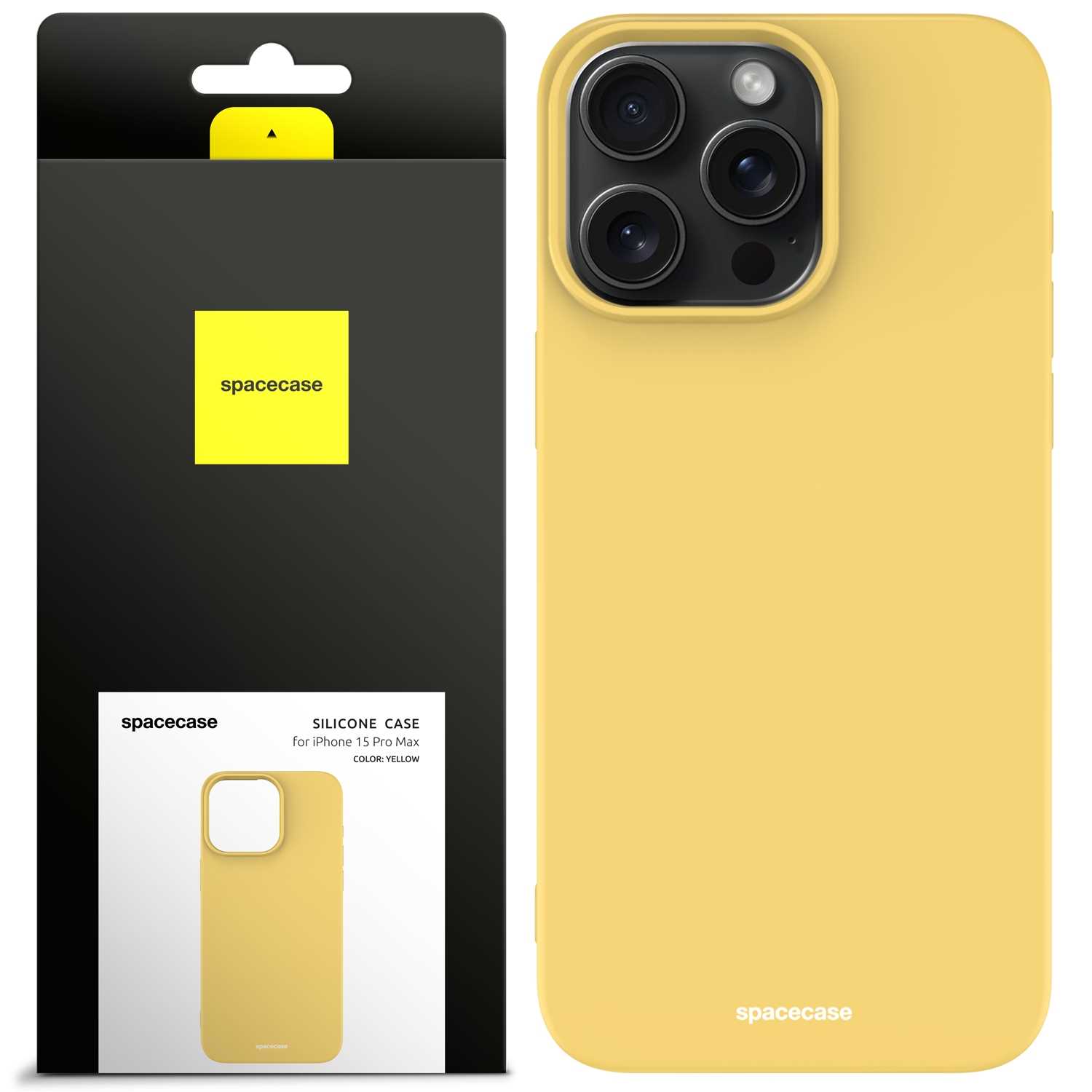 Spacecase Silicone Case Iphone 15 Pro Max Yellow