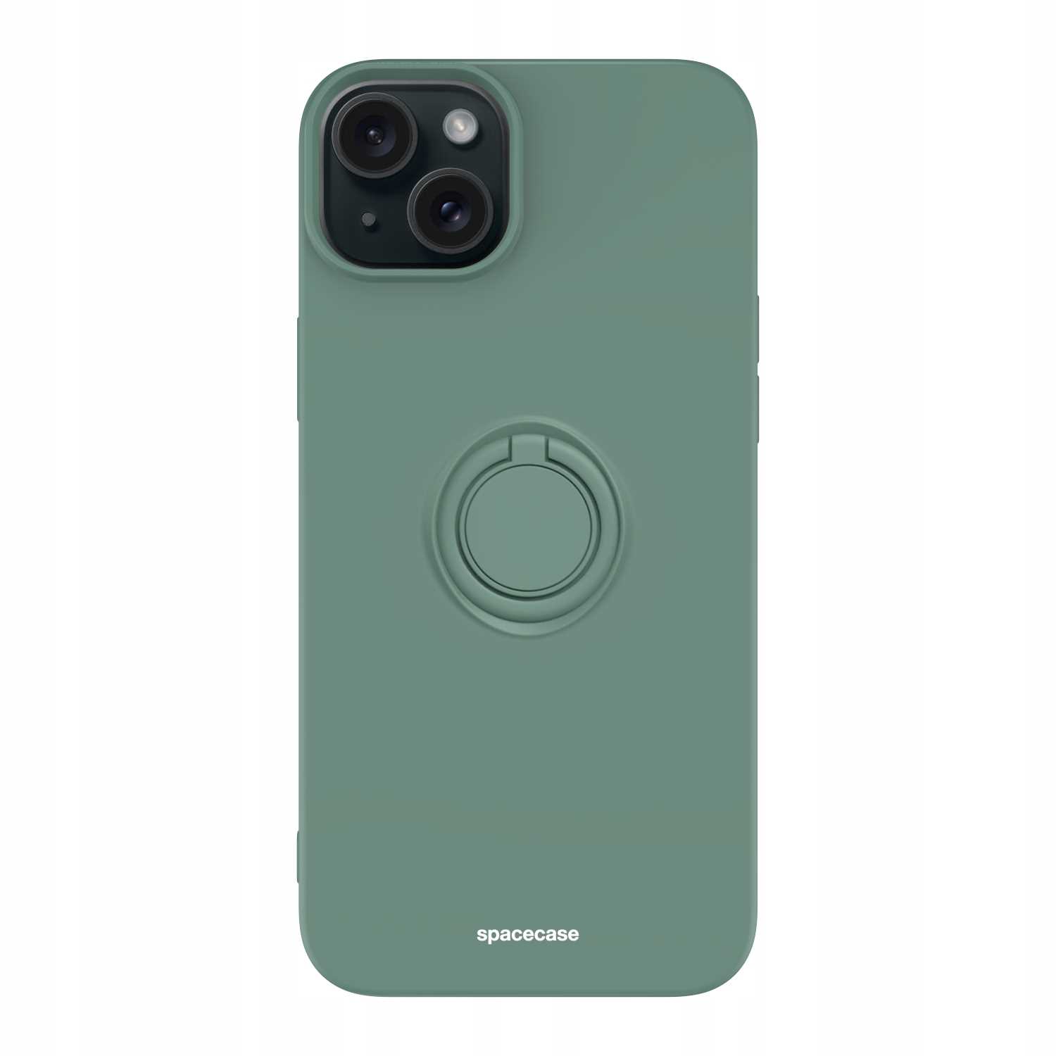 Spacecase Silicone Ring Iphone 15 Plus Dark Green
