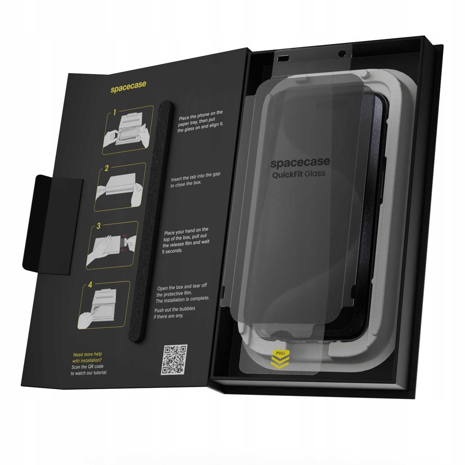 Spacecase QuickFit Privacy Glass iPhone 15 Pro