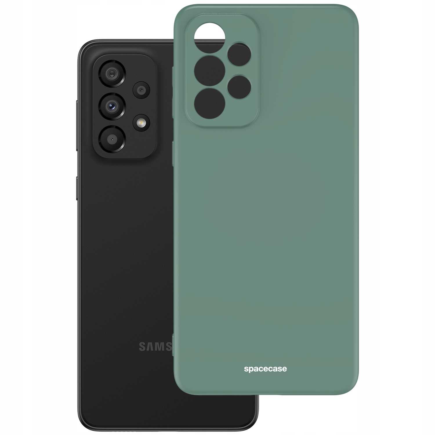 Spacecase Silicone Case Galaxy A33 5G dark green