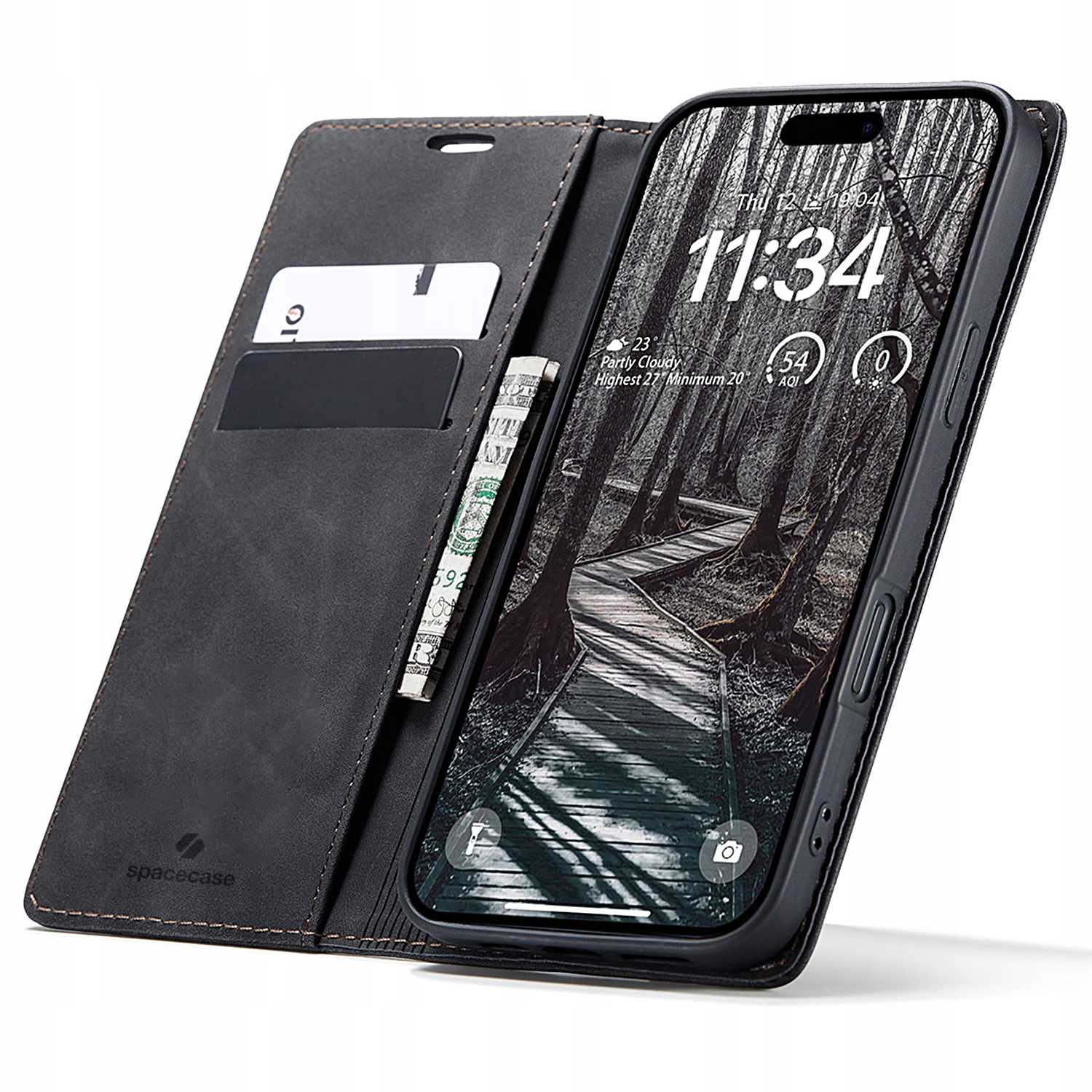 Spacecase Wallet iPhone 17 Pro Max black
