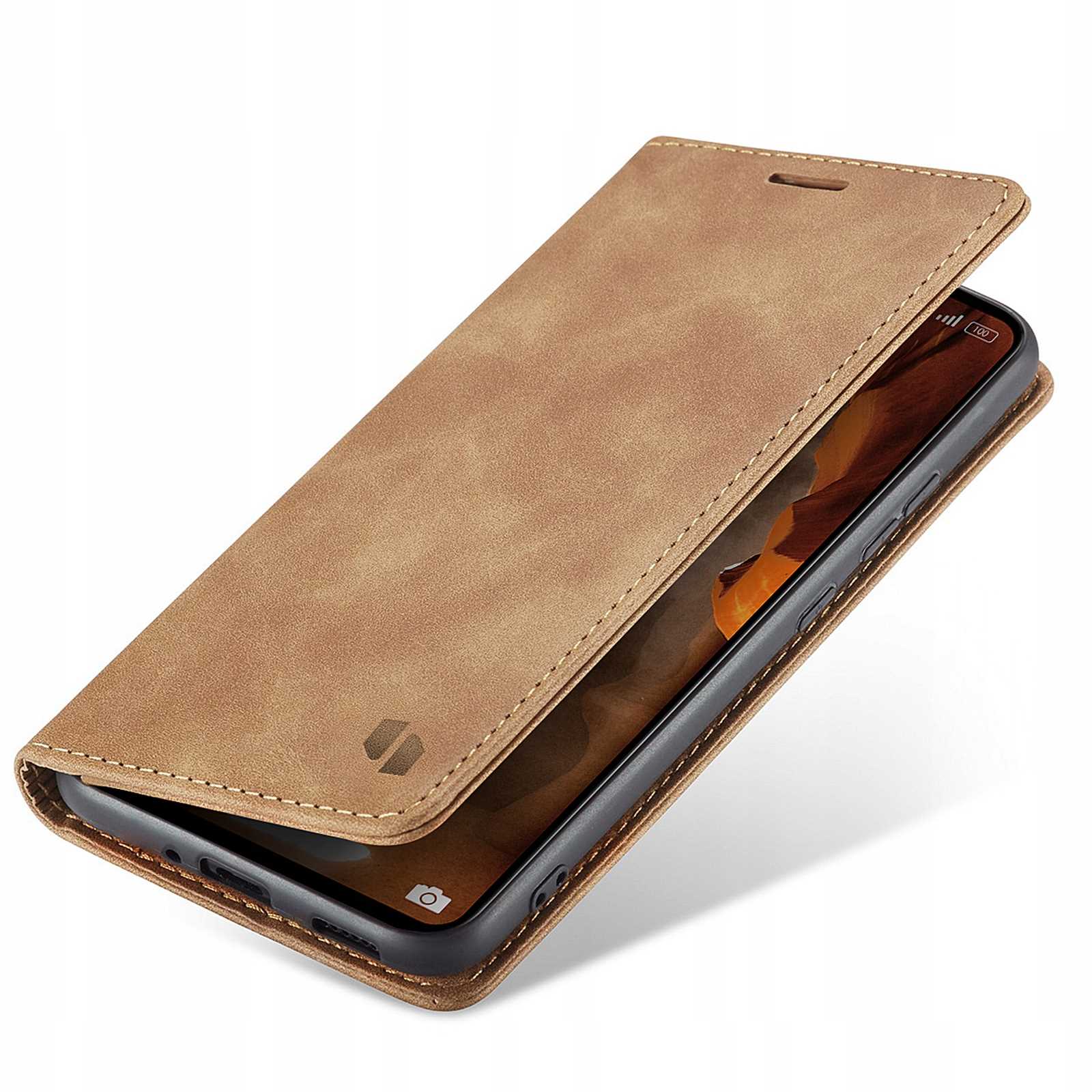 Spacecase Wallet Redmi 12C Light Brown