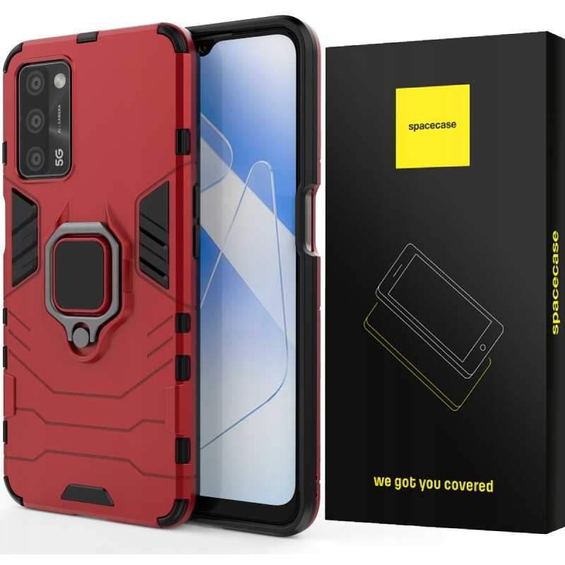Spacecase X-Ring Oppo A16 Czerwony