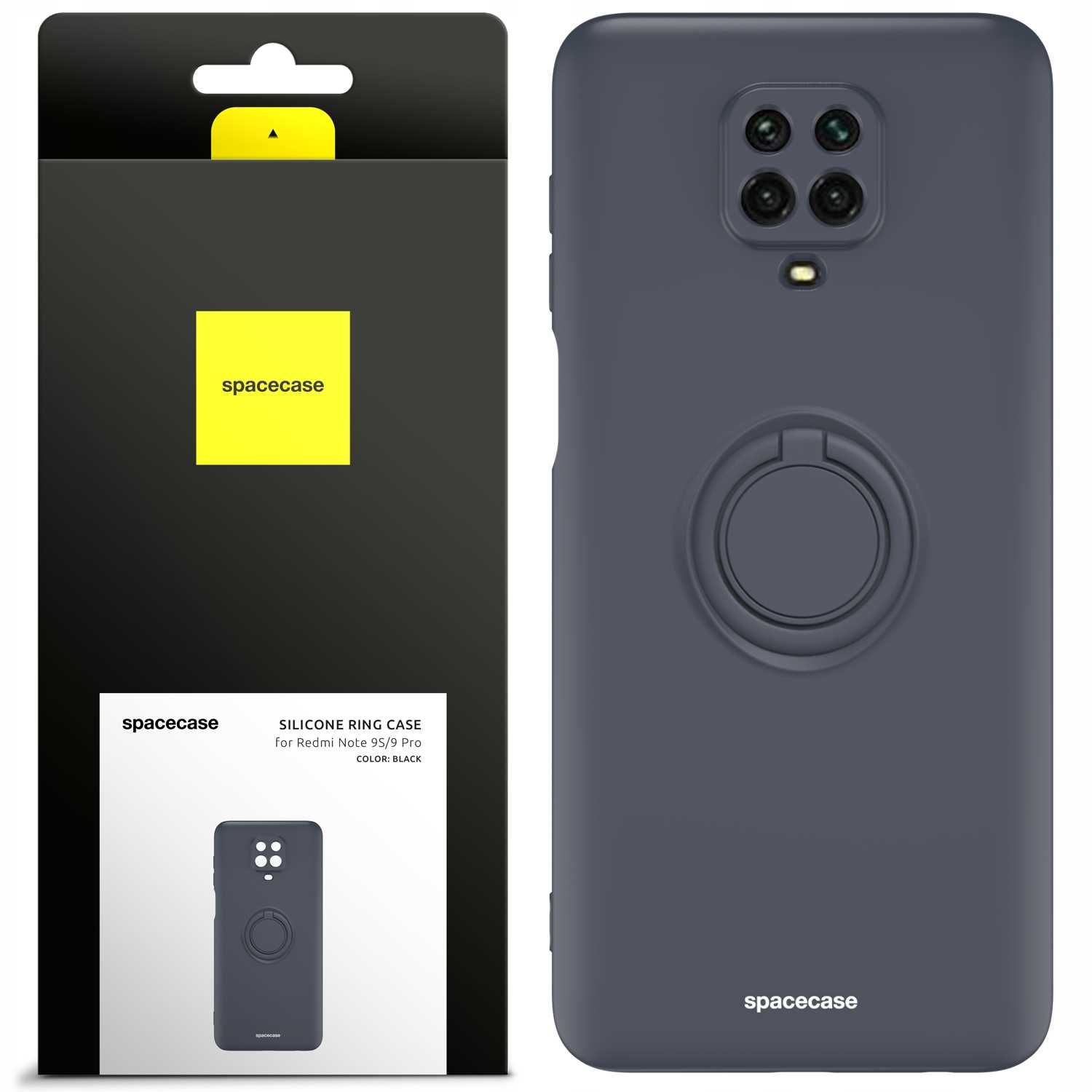 Spacecase Silicone Ring Redmi Note 9S/9 Pro Black