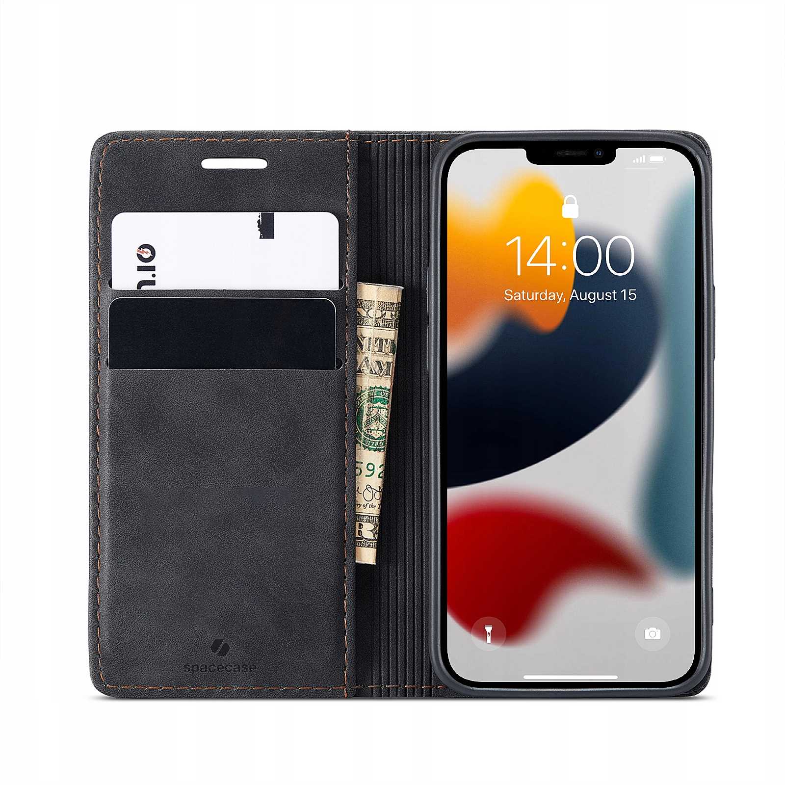Spacecase Wallet iPhone 13 Mini black