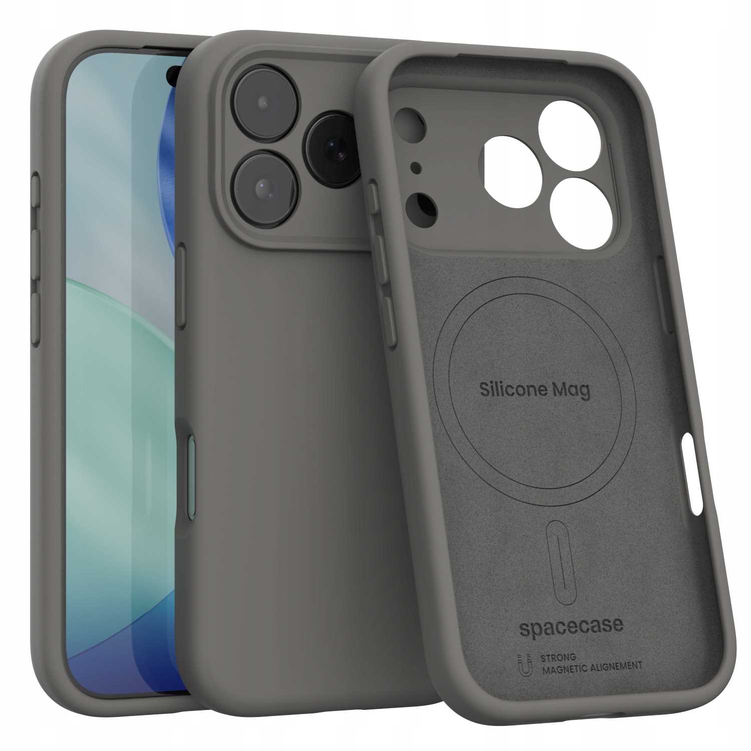 Spacecase Silicone Mag iPhone 17 Pro gray