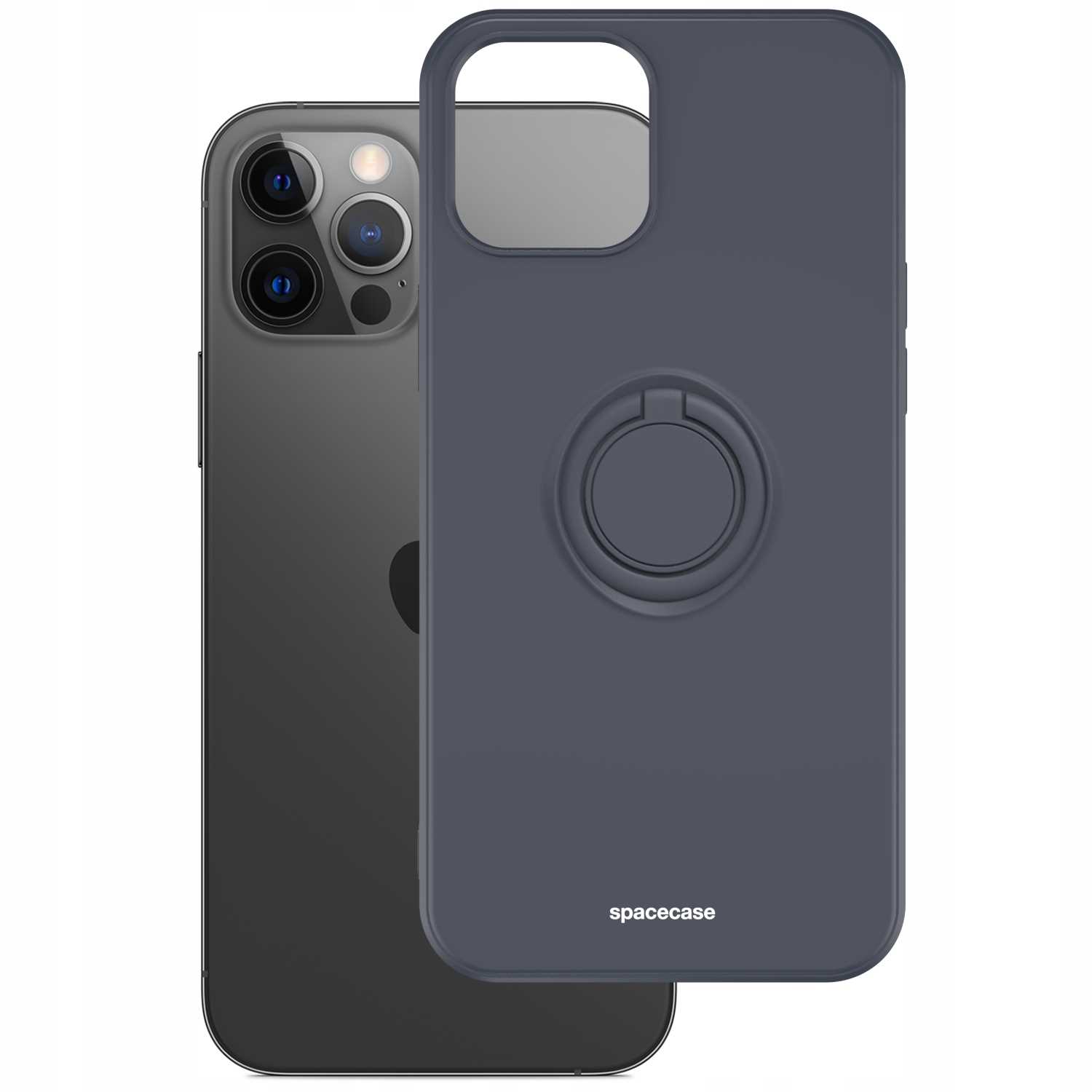 Spacecase Silicone Ring Iphone 12 Pro Max Black