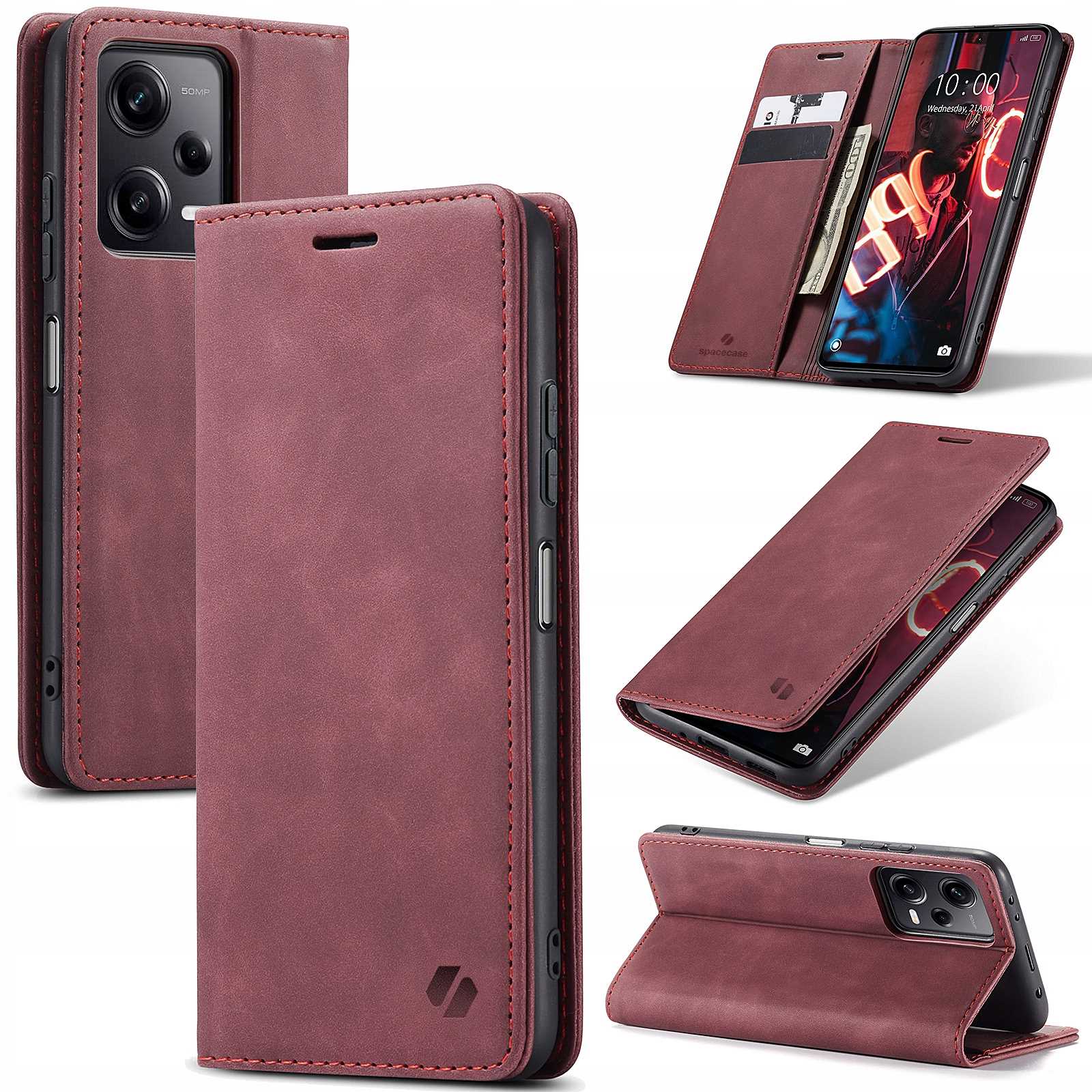 Spacecase Wallet Poco X5 Pro/Note 12 Pro Red