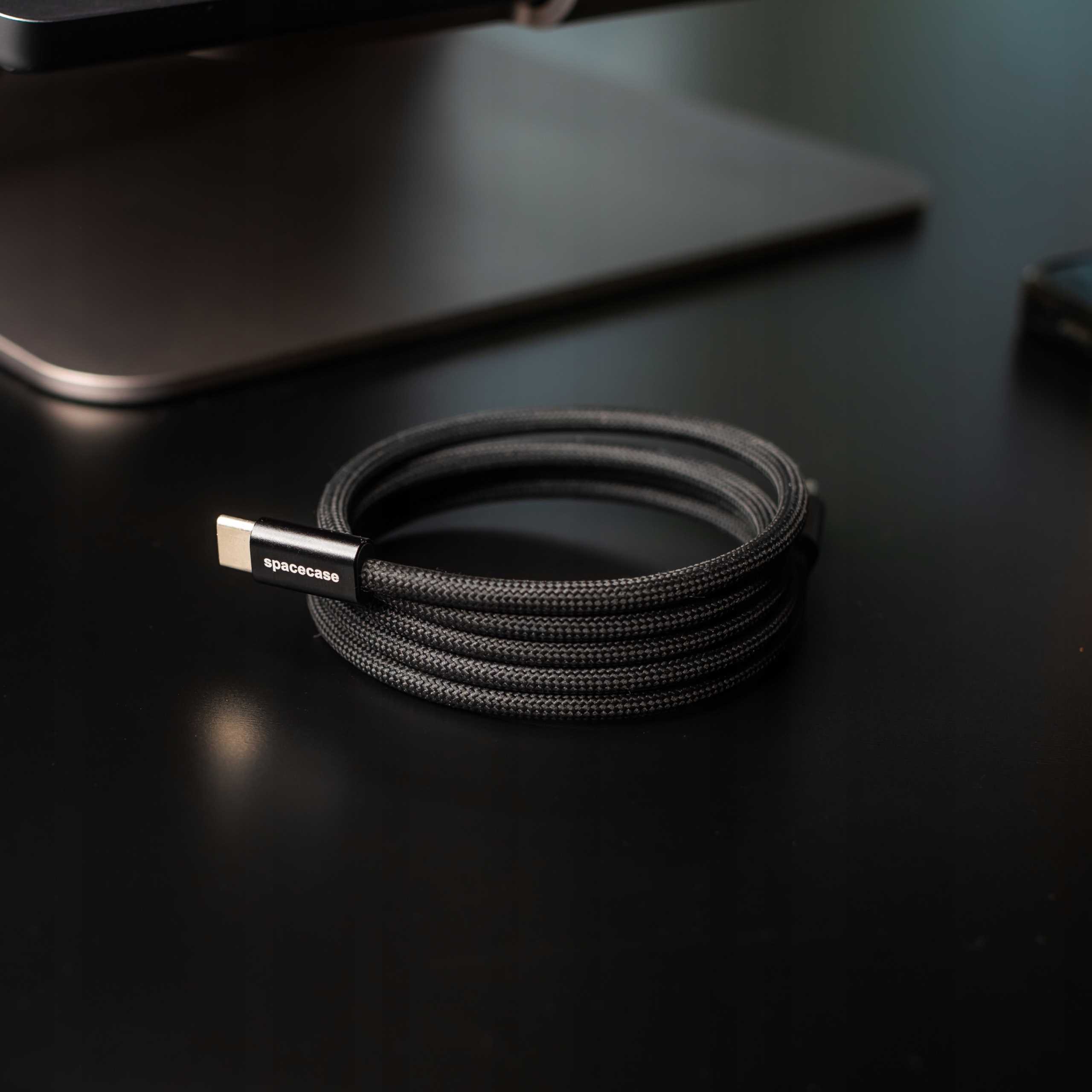 Spacecase Usb-A To Usb-C Magnetic Cable 1M 32W Cl07 Black