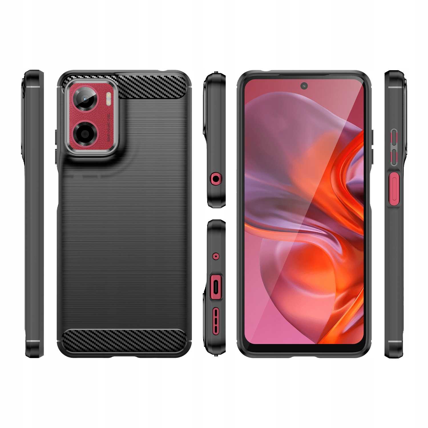 Spacecase Carbon Moto G05/E15 Black