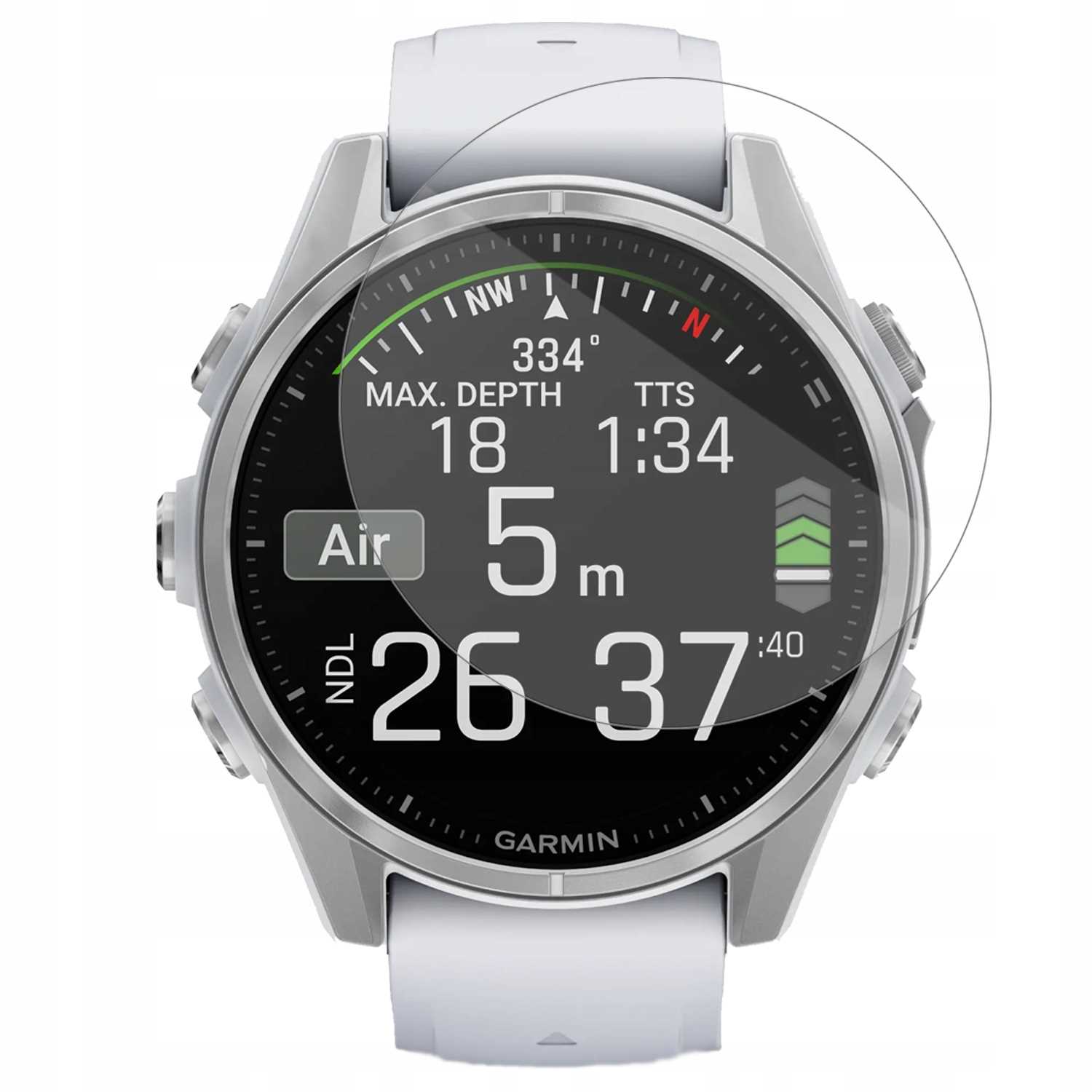 Spacecase SW Glass 2.5D Garmin Fenix 8 43mm