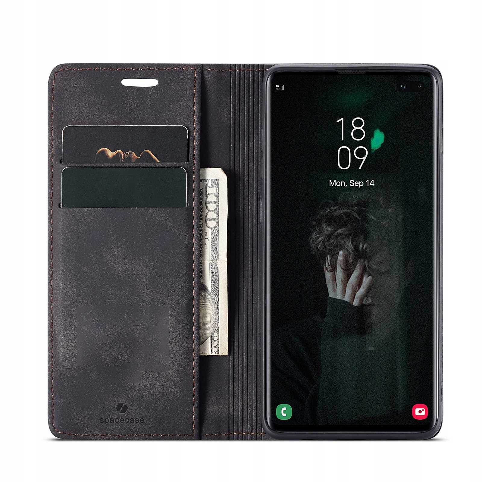 Spacecase Wallet Galaxy S10+ black