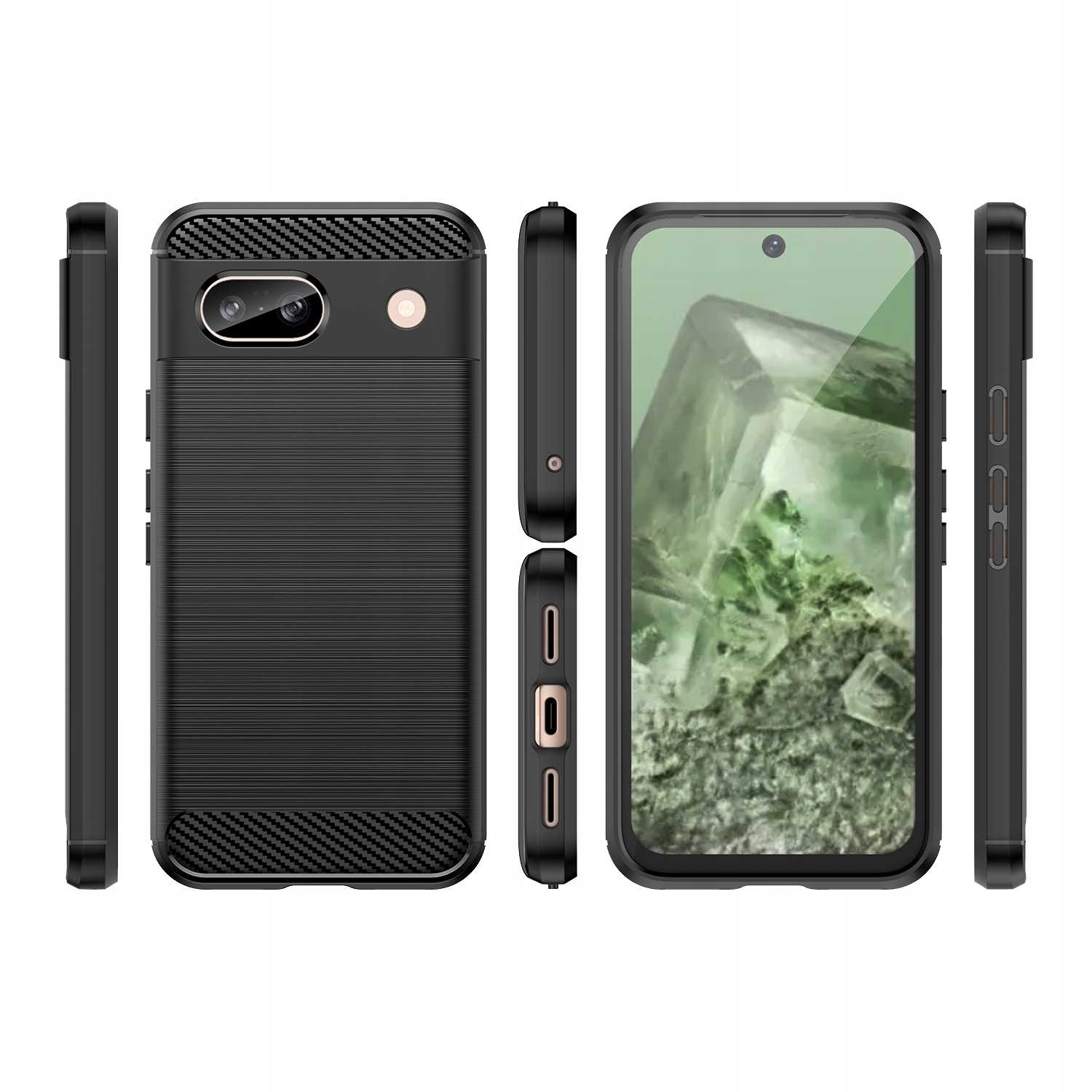 Spacecase Carbon Google Pixel 8A Black