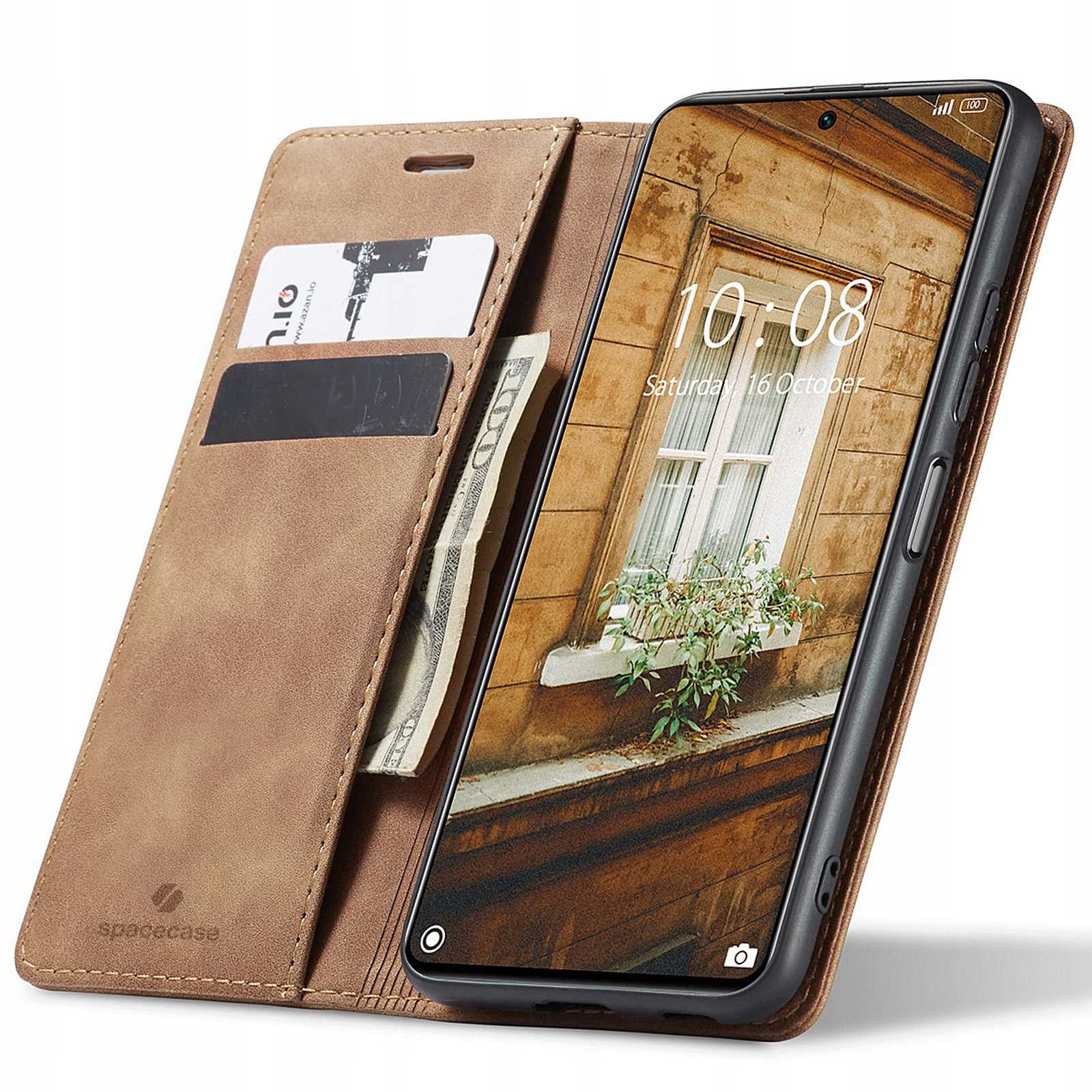 Spacecase Wallet Mi 10T Lite Light Brown