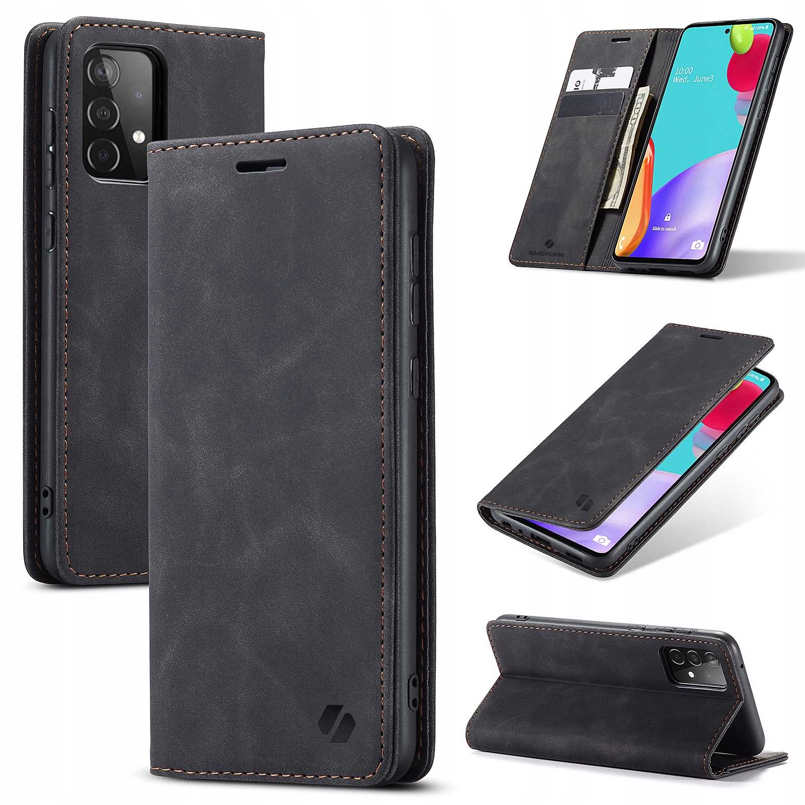 Spacecase Wallet Galaxy A52 5G Black