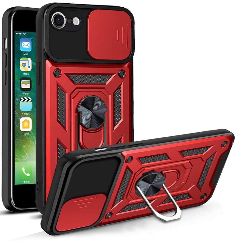 Spacecase Camring iPhone 7/8/SE red