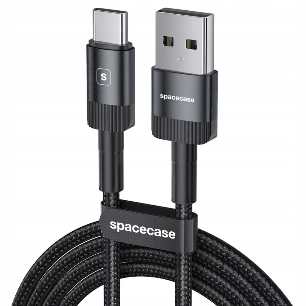 Spacecase USB-C Cable 2M 2.4A black