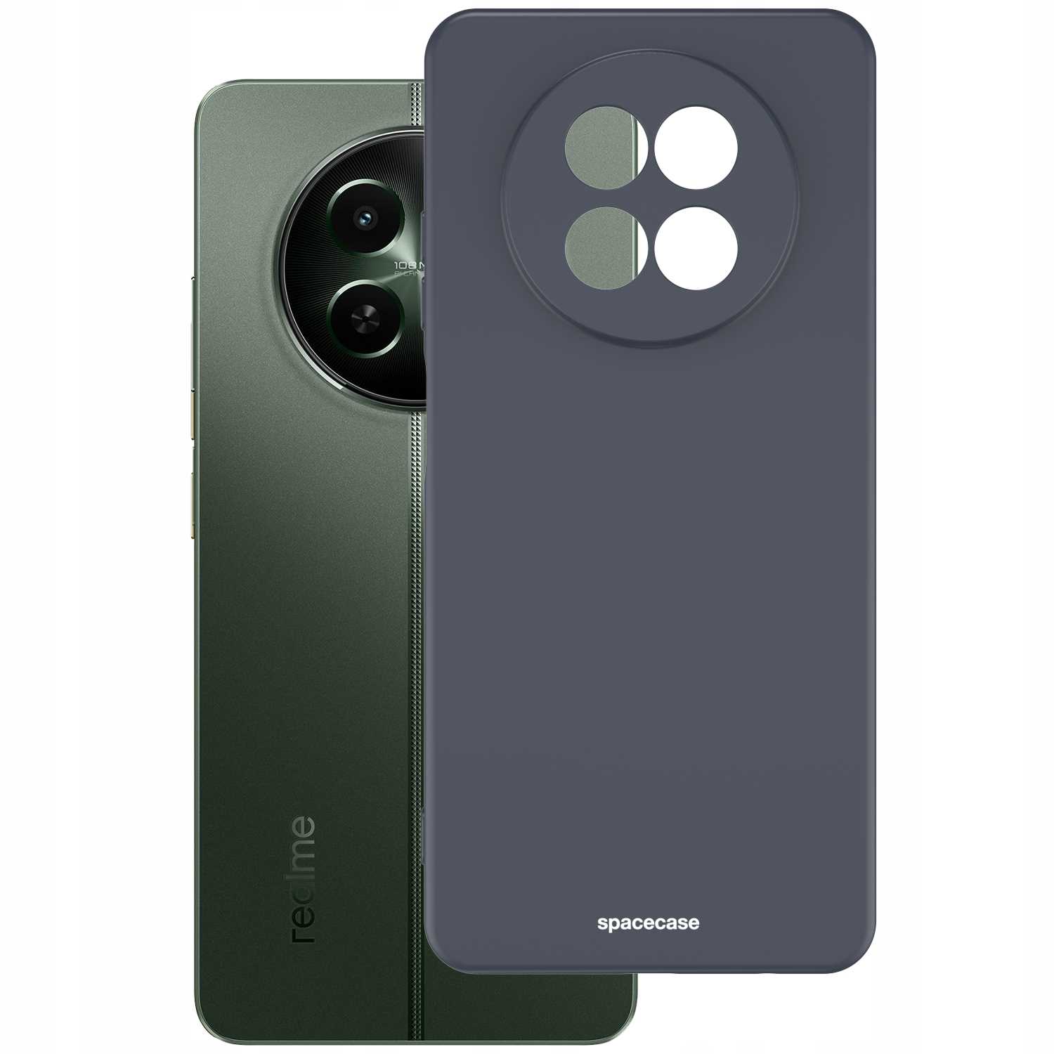 Spacecase Silicone Case Realme 12 5G/12X 5G black