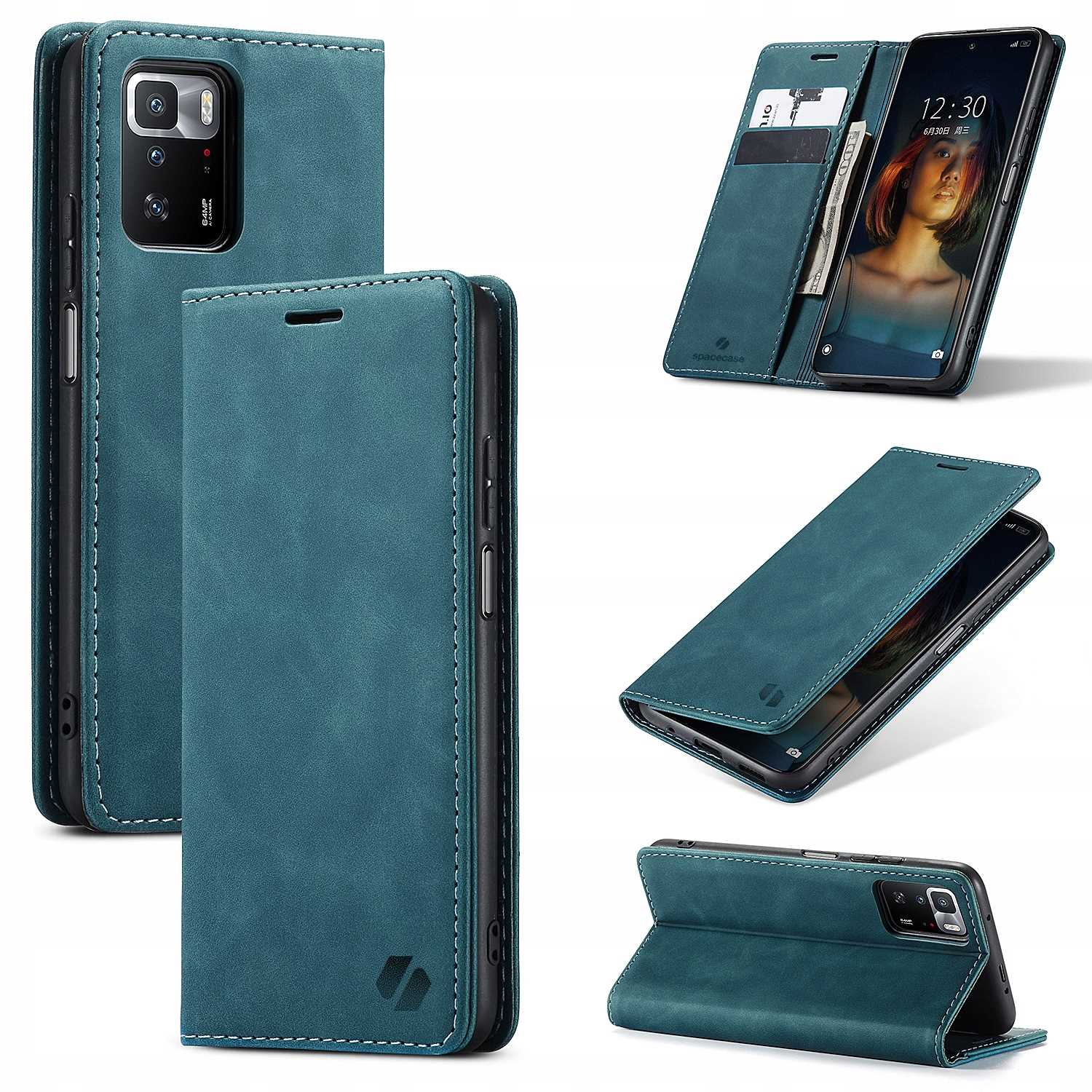 Spacecase Wallet Redmi Note 10 Pro blue