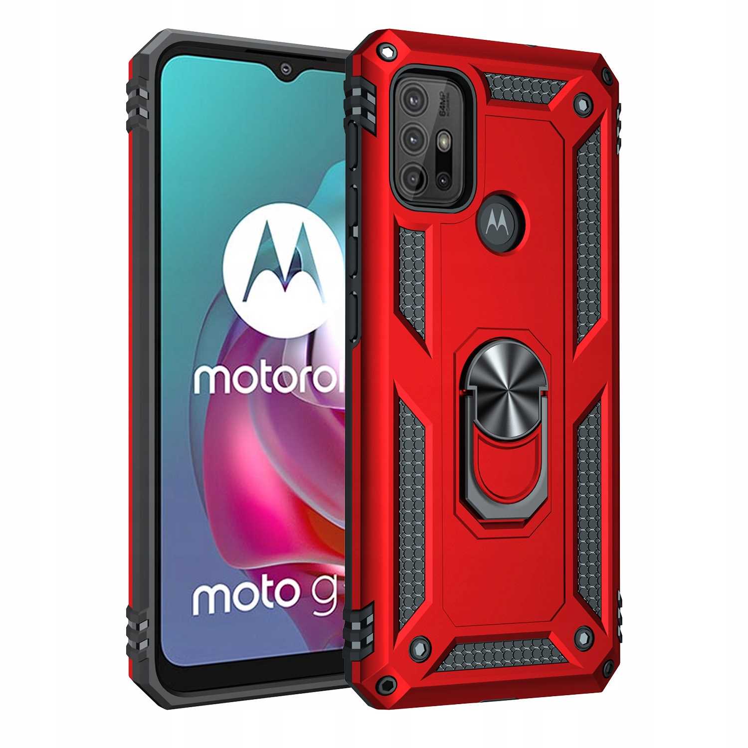 Spacecase Ring Nx Motorola Moto G10/G30 Czerwony