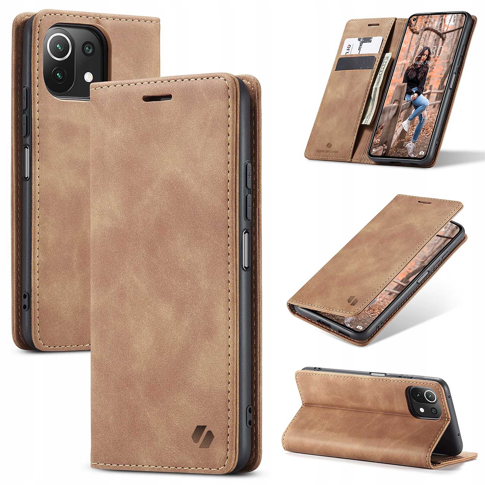 Spacecase Wallet Mi 11 Lite/5G NE light brown
