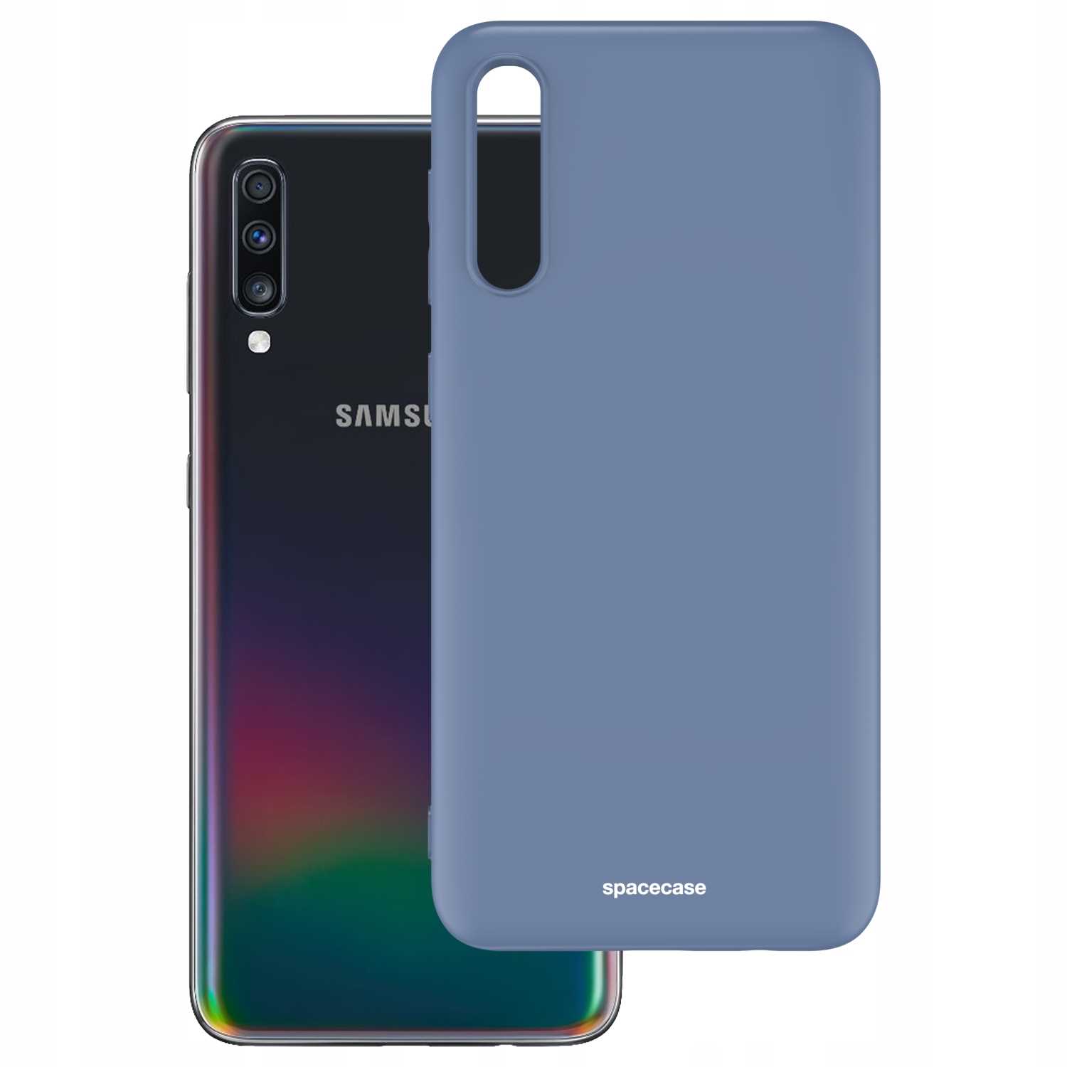 Spacecase Silicone Case Galaxy A70 blue